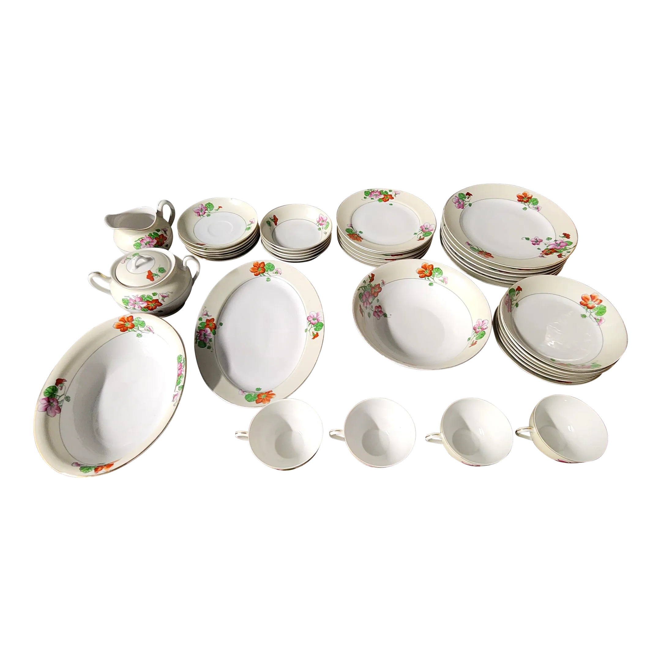 Antique Noritake "Ridgewood" Japanese Fine Porcelain Dinnerware Set