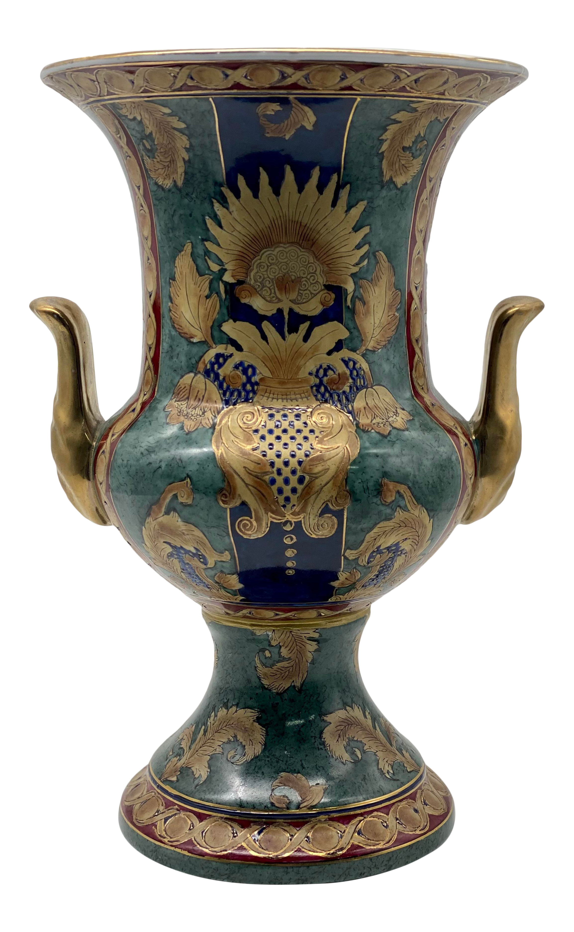 Vintage Oriental Accents Neoclassical Style Decorative Urn Vase Chairish