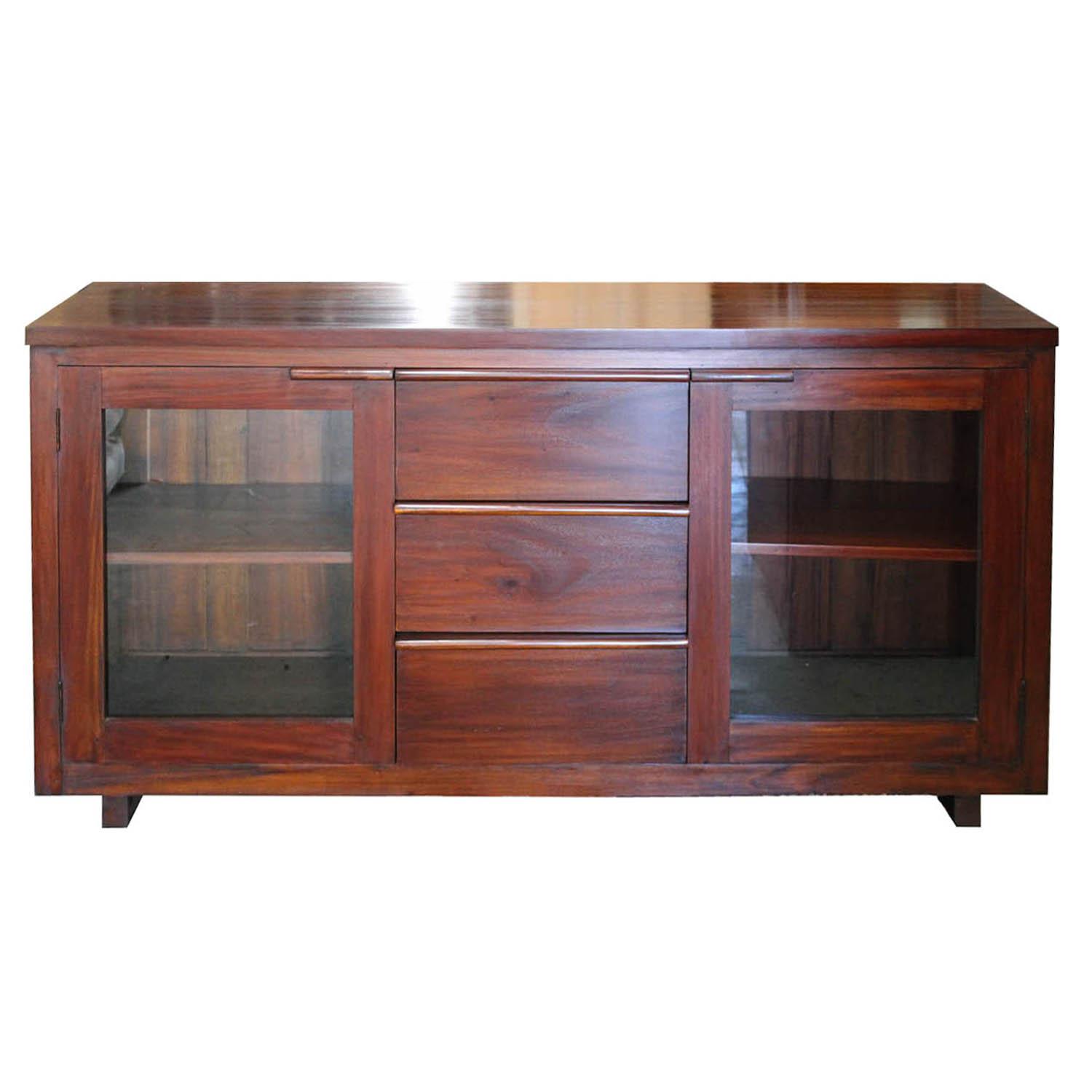 Mahogany & Glass Media Chairish