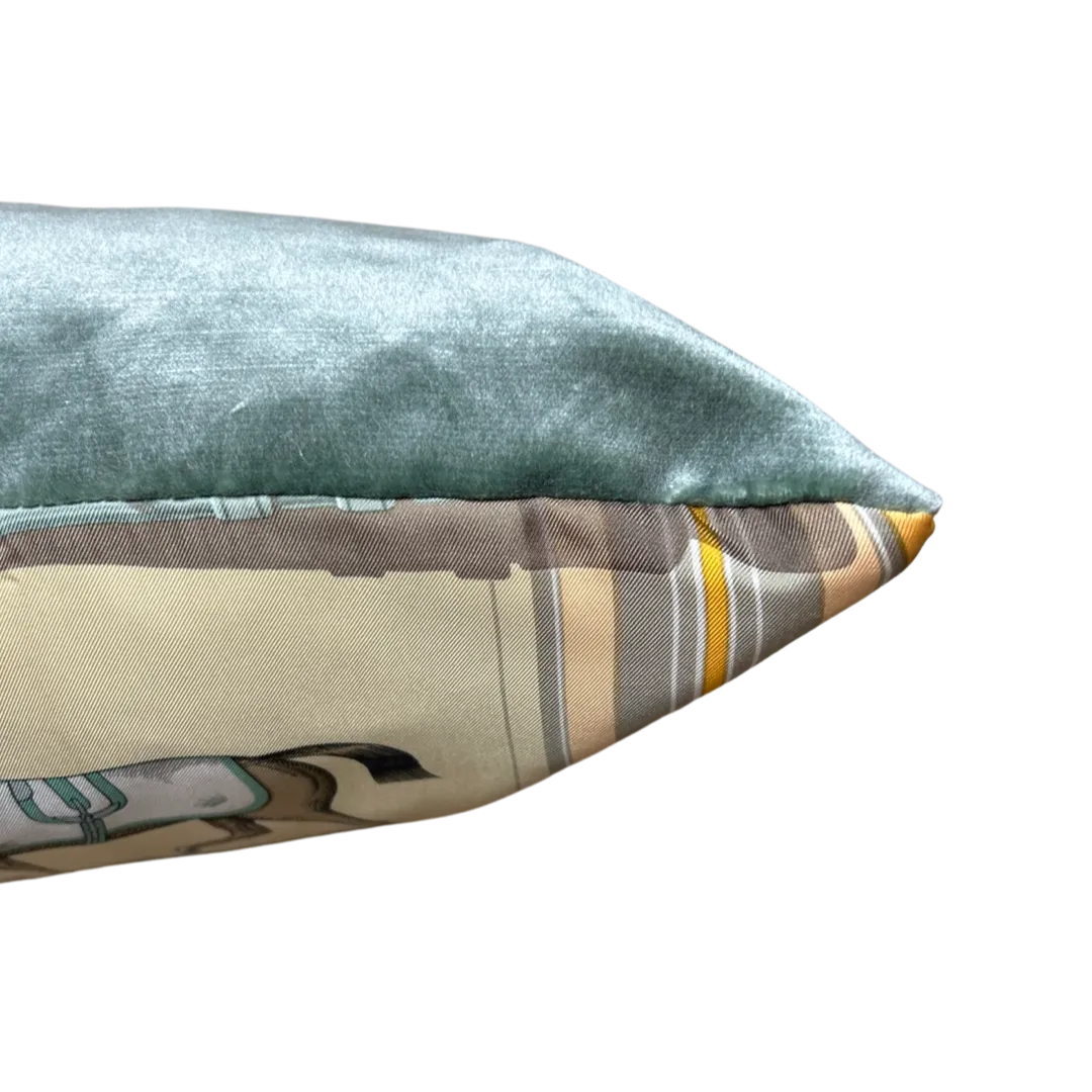 Hermes Couvertures Et Tenues Du Jour Vintage Silk Scarf Pillow