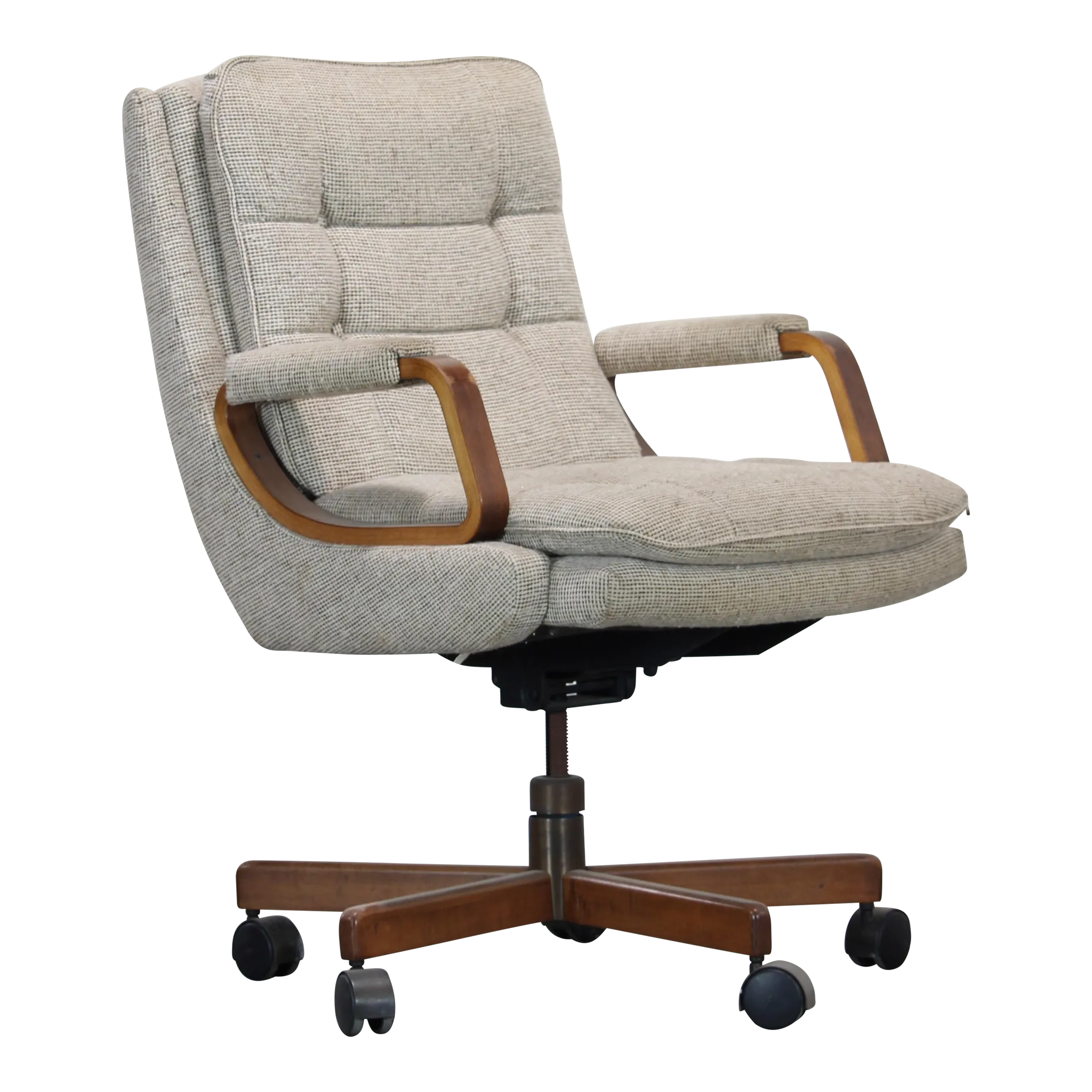 Mid Century Upholstered Office Chair | Chairish