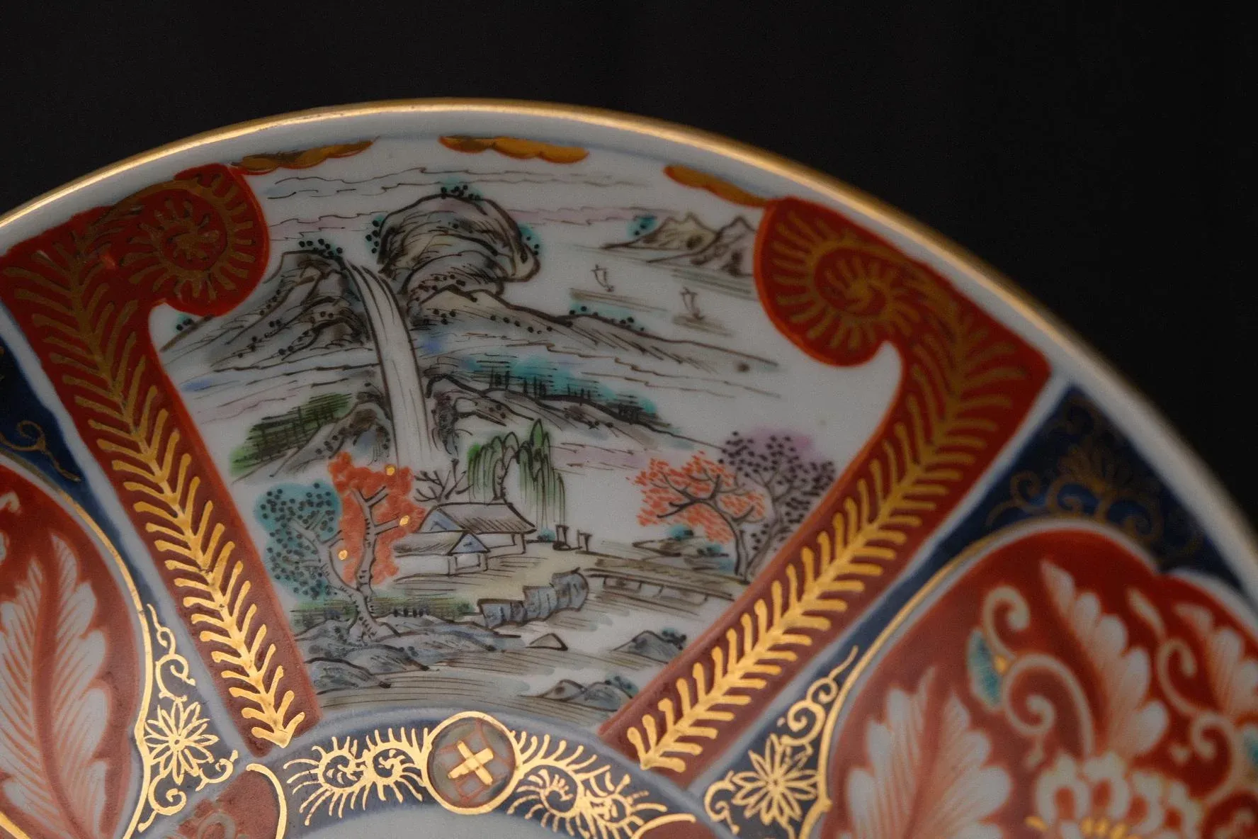 19th Century Antique Arita Imari Japanese Porcelain Plate