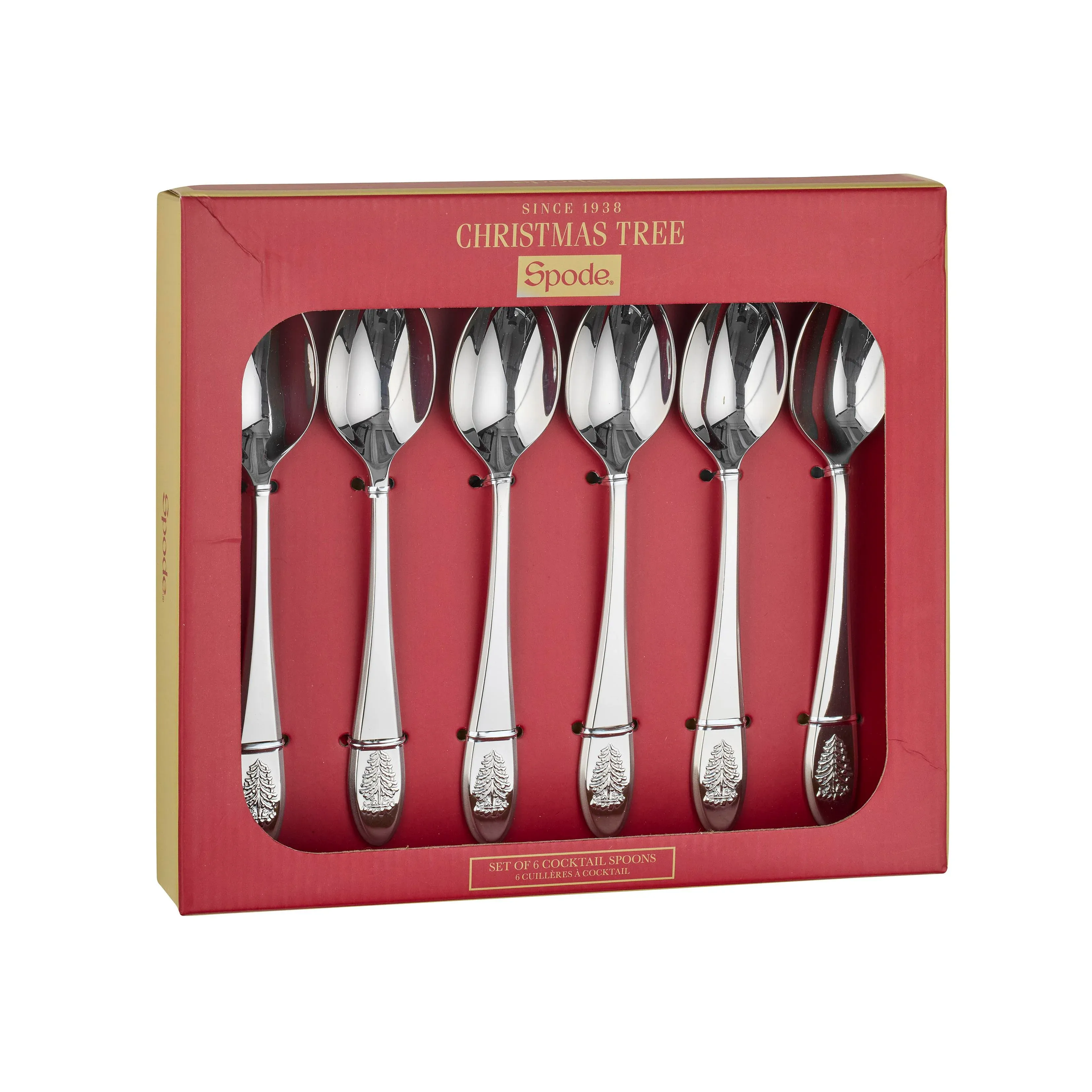 Spode Christmas Tree Dessert Spoons 6-Piece Set Chairish