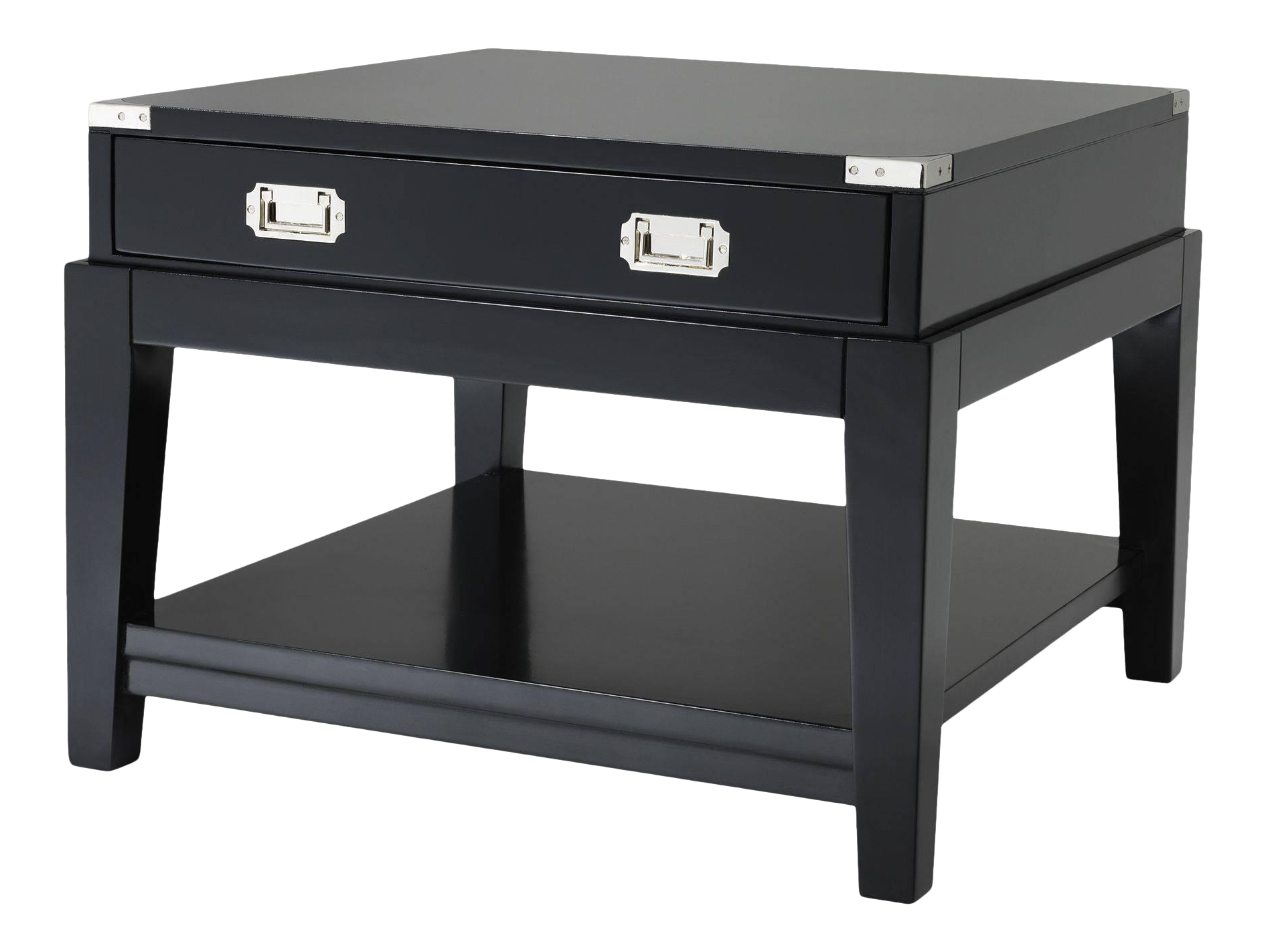Black Side Table Eichholtz Military Chairish