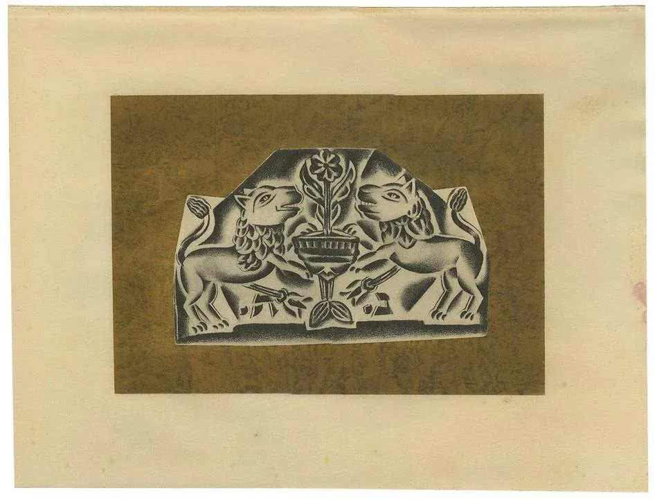 Nathan Altmann, Die Löwen, 1923, Paper