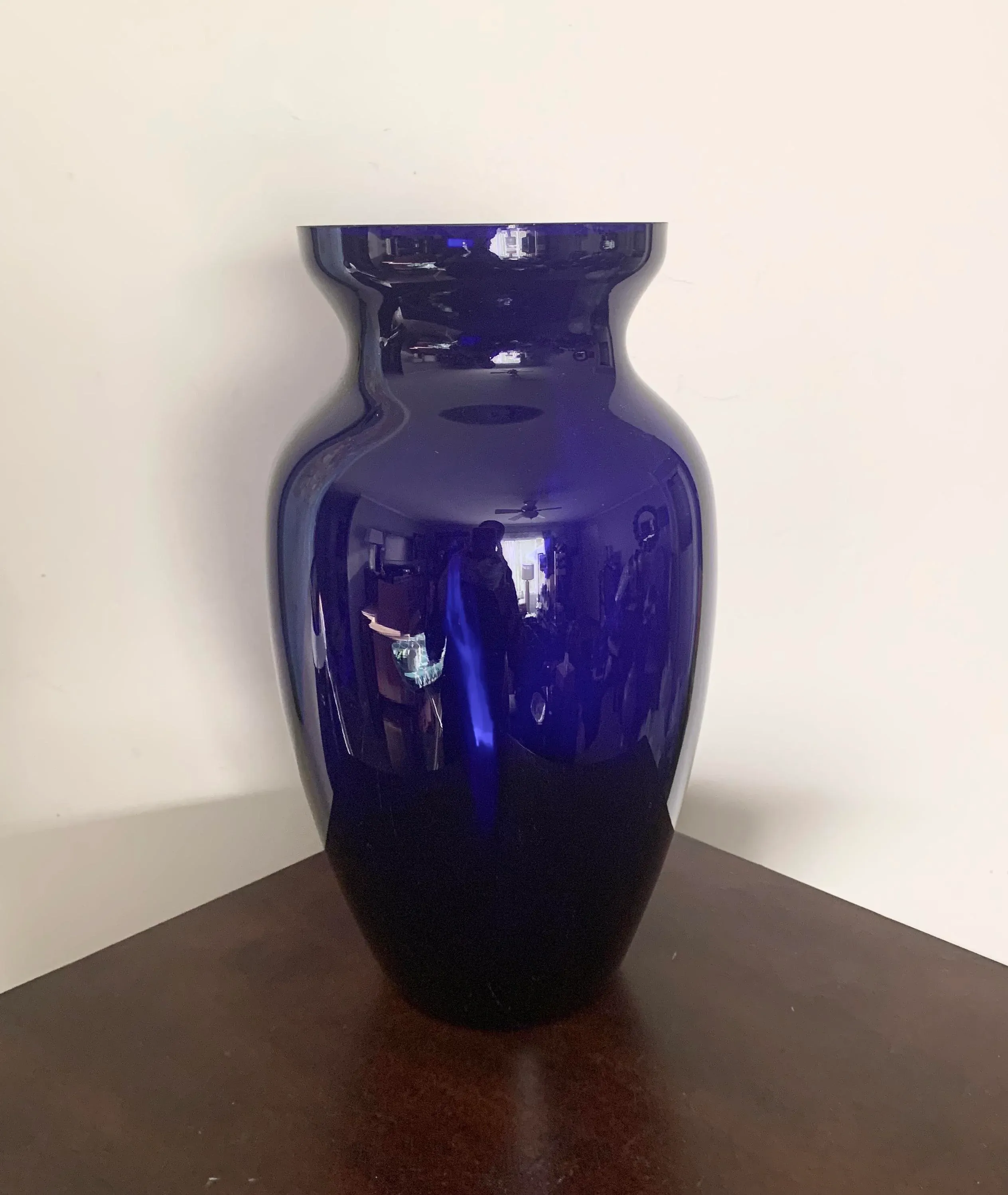 Minimalist Cobalt Blue Glass Vase