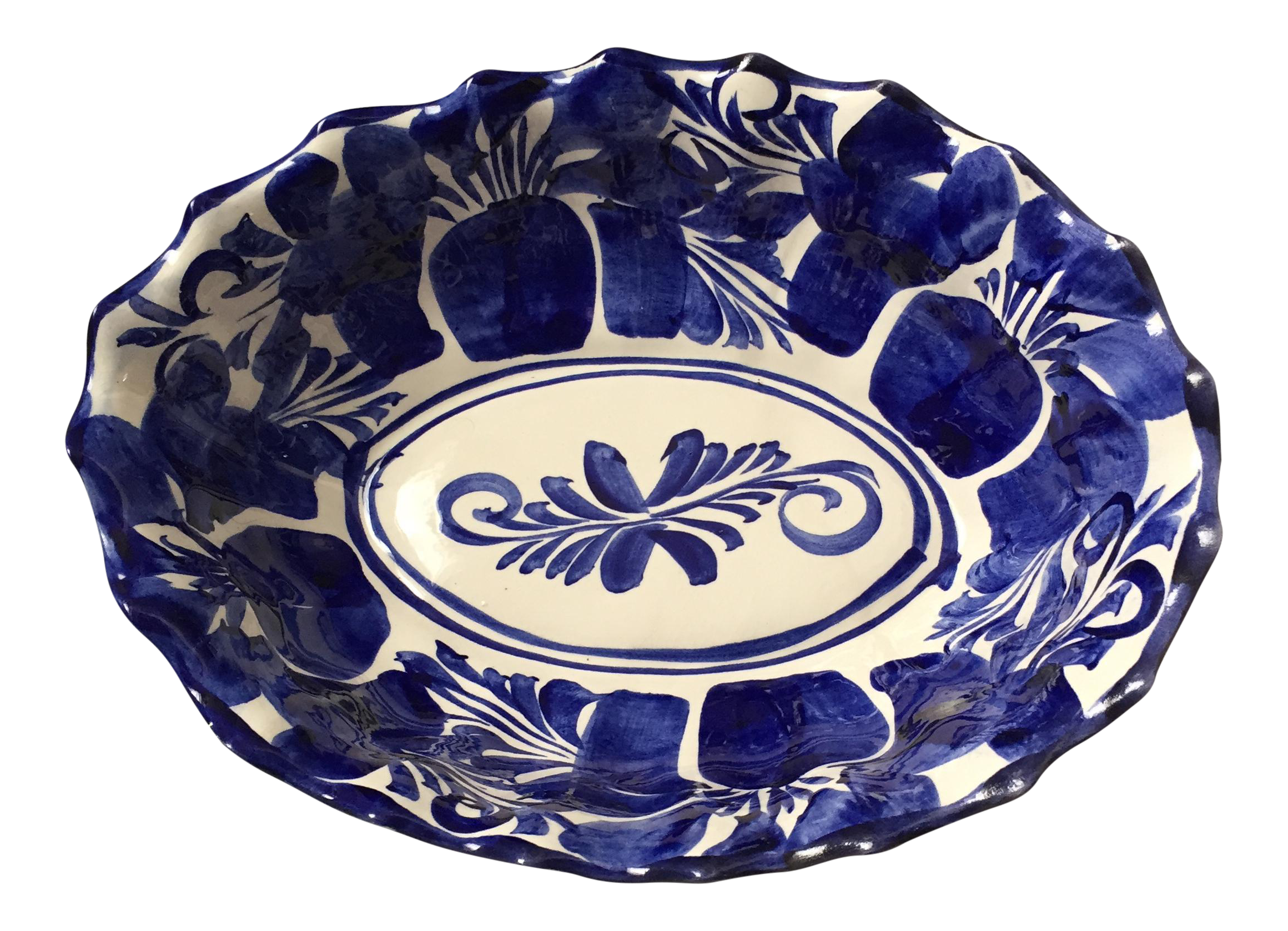 Mexican Talavera Serving Bowl Chairish