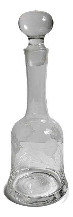 Art Deco Lily of the Valley Carafe in Cut Glass, 1920s