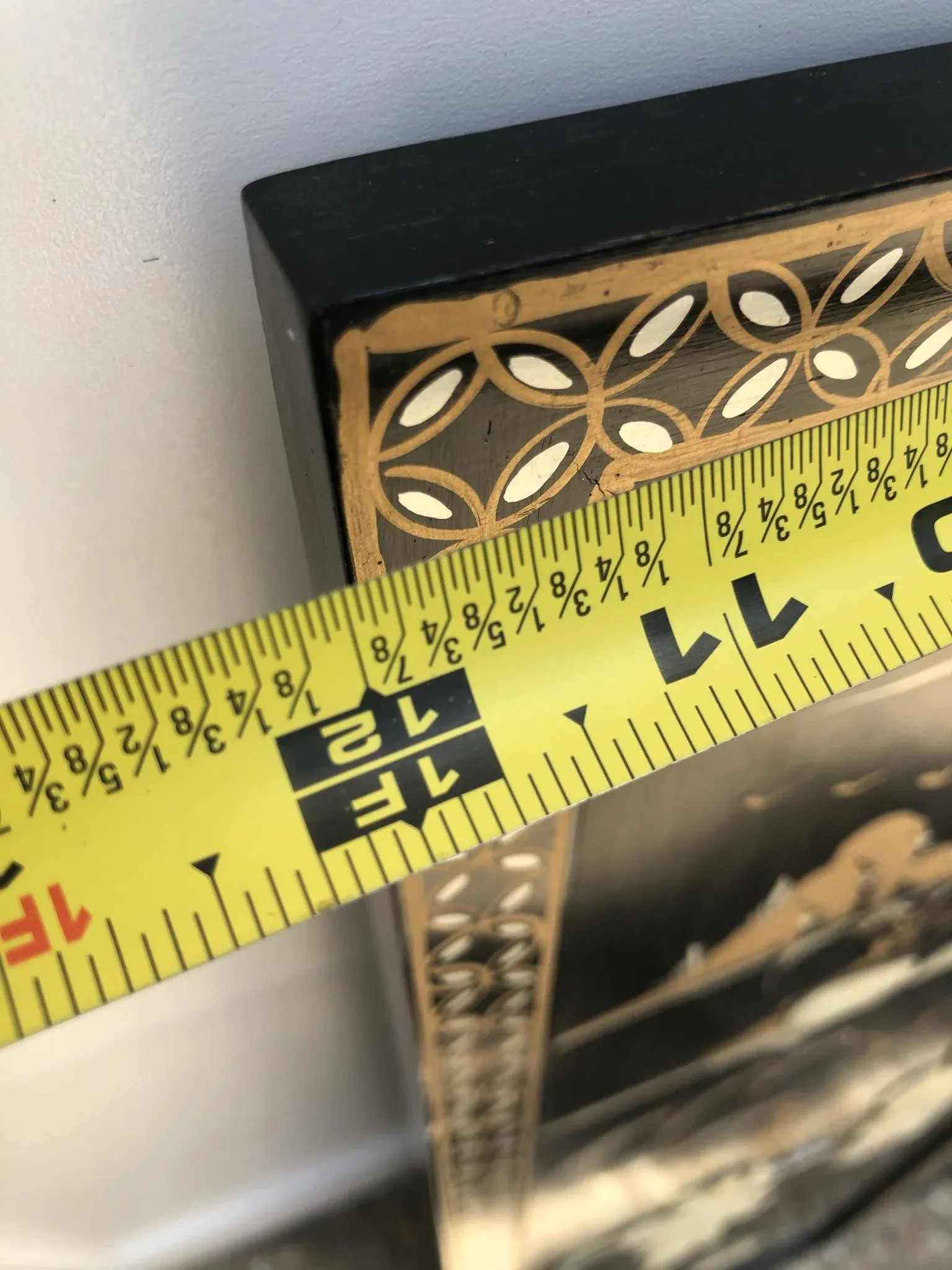 Vintage 4-Panel Wall Mounted Inlaid Japanese Coromandel Wall