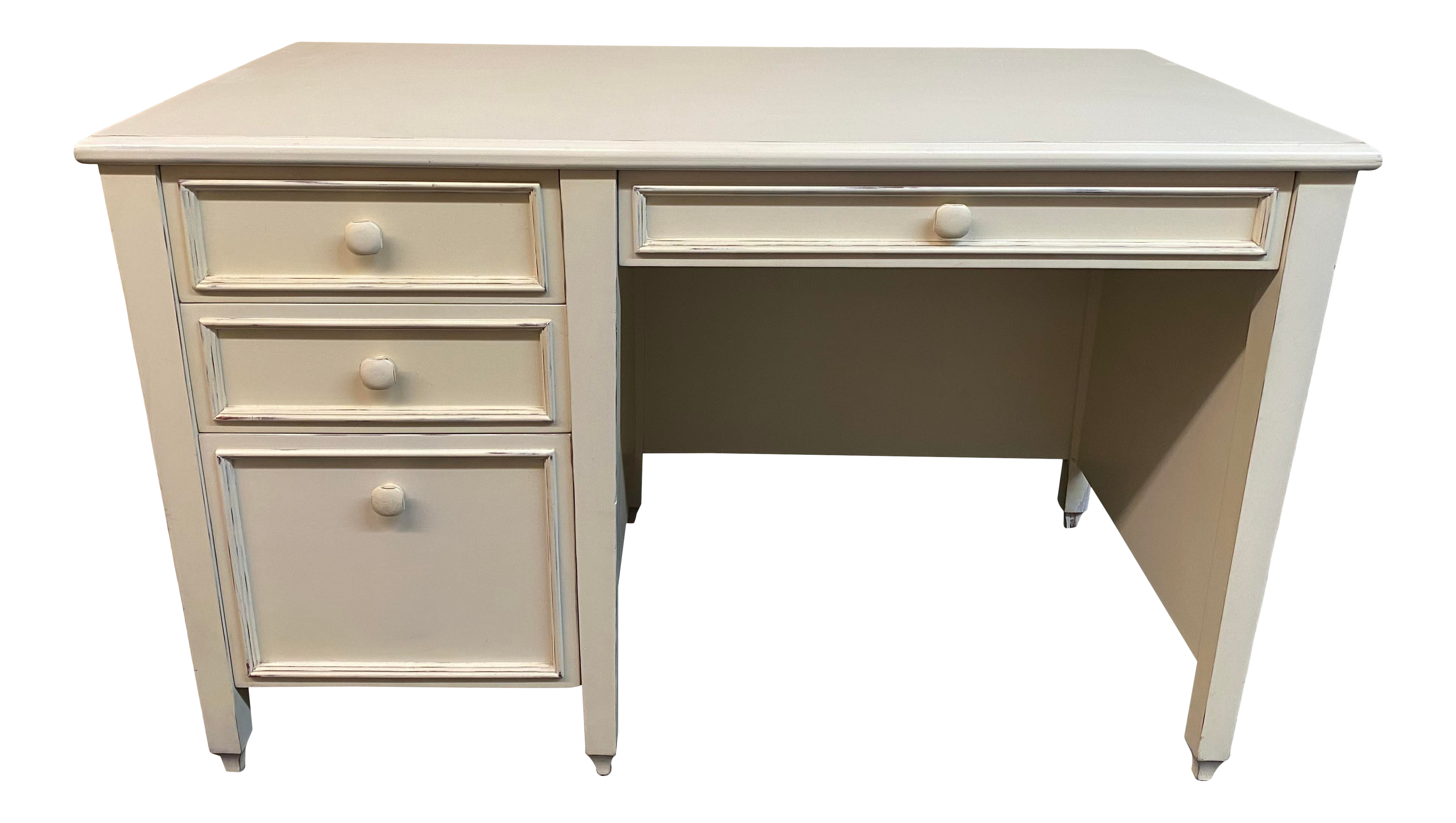 Pottery Barn Shabby Chic White Desk Chairish