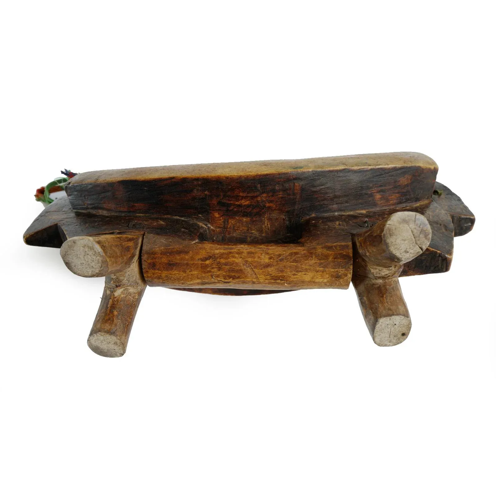 Vintage Tribal African Carved Wood Headrest