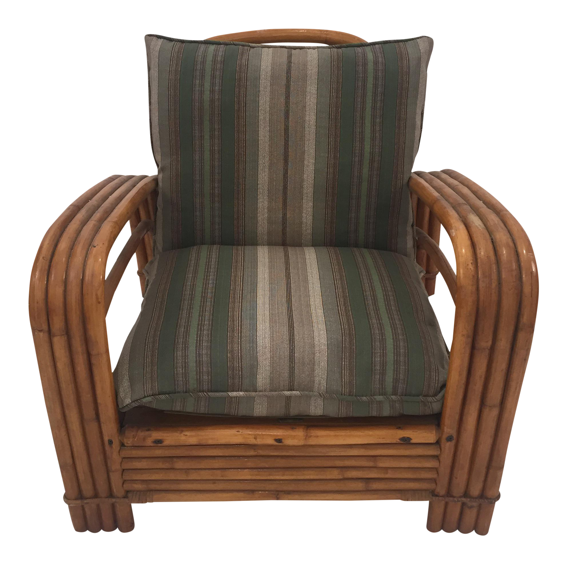 MidCentury J.B. Van Sciver Co Lounge Rattan Chair Chairish