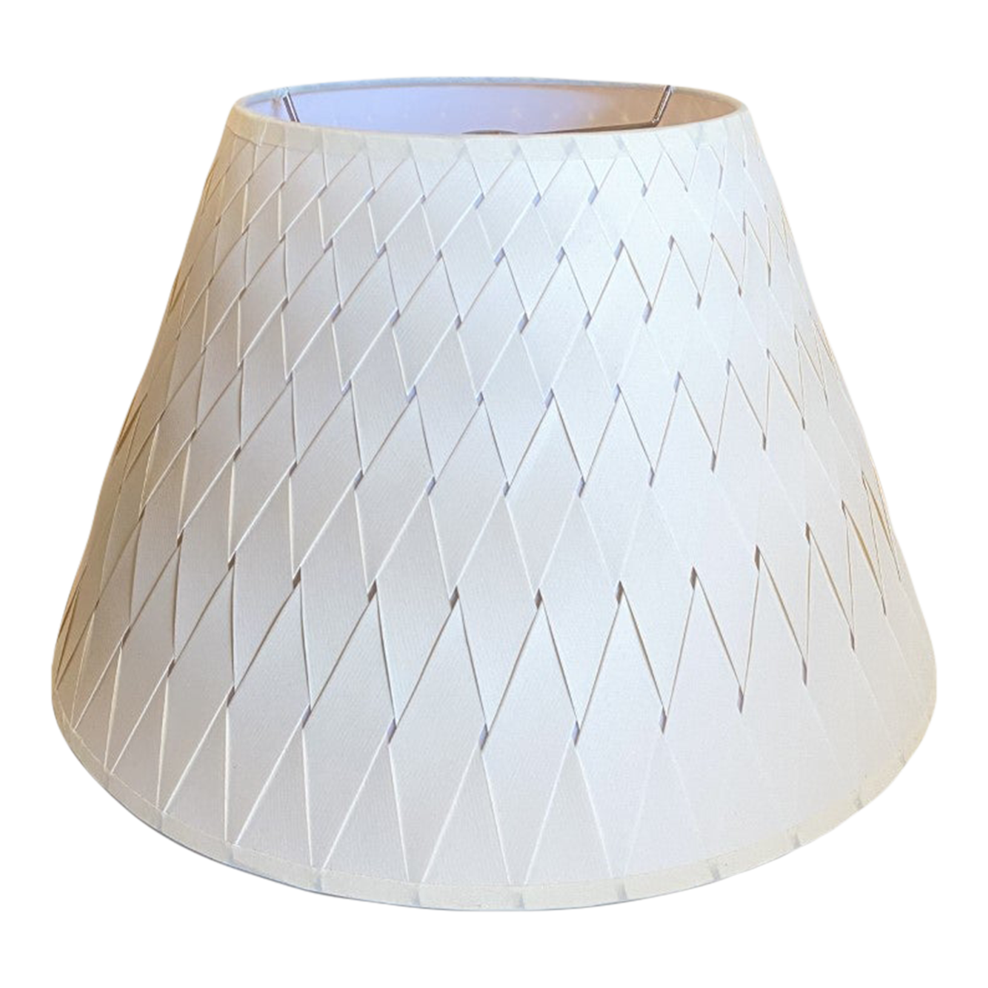 Cream Colored Woven Paper Lamp Shade Chairish