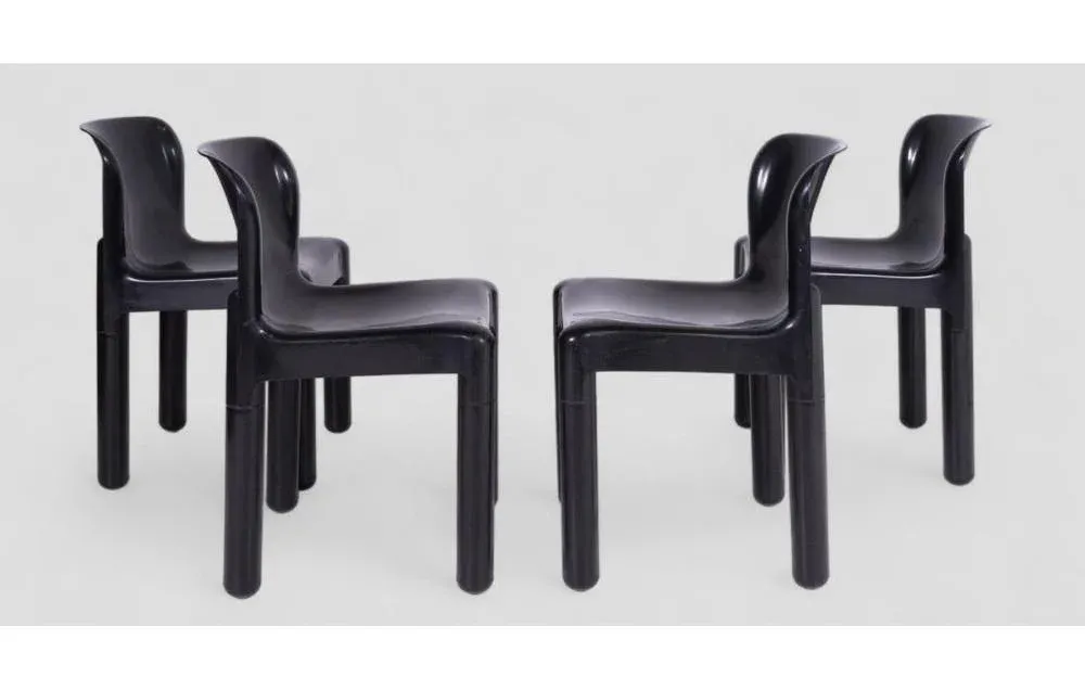 Mid-Century Modern Chairs Nr. 4875 by Carlo Bartoli for Kartell, 1970, Set of 4