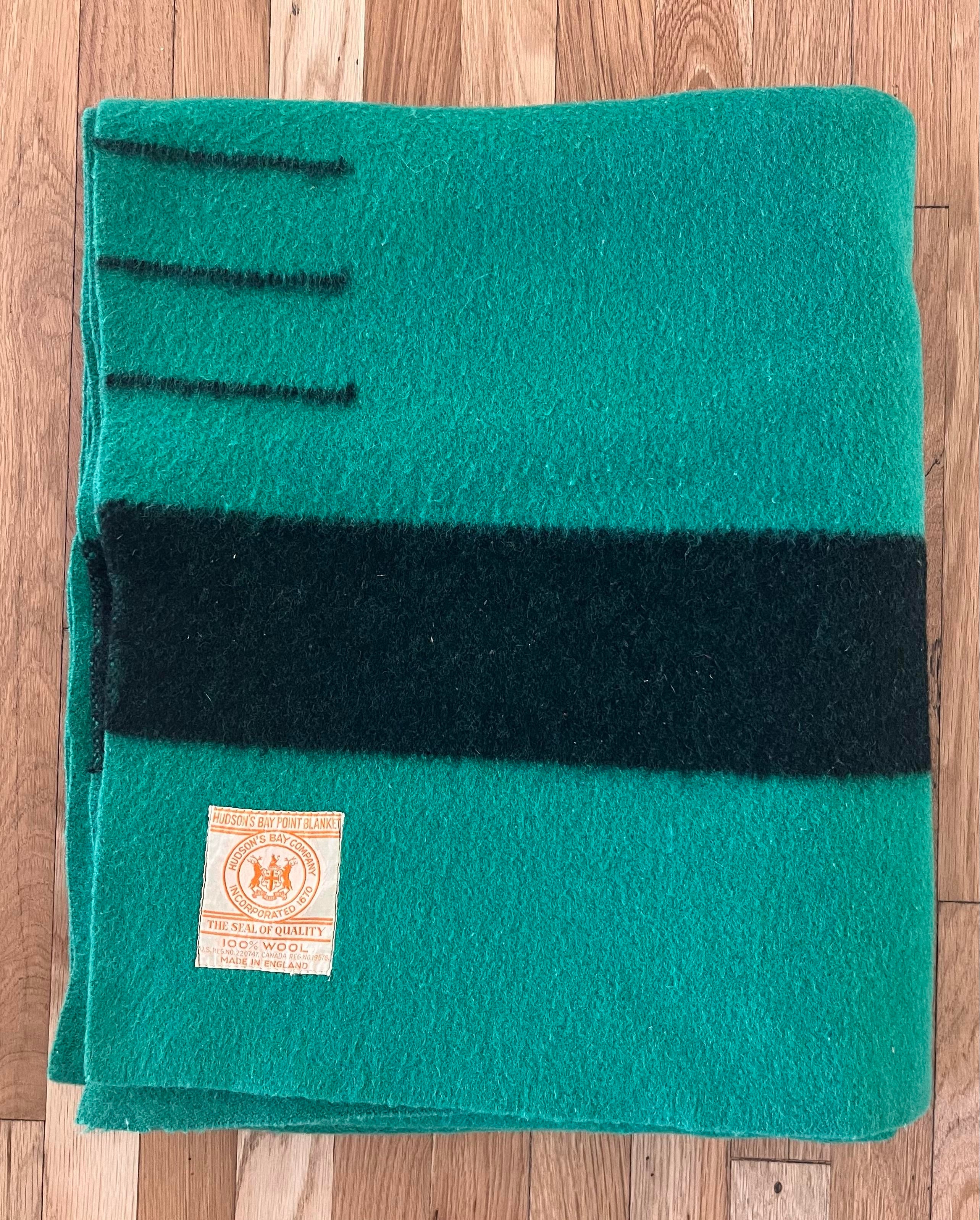 Camp Blanket Hudson Bay Vintage Wool Blanket Bay Wool Blankets