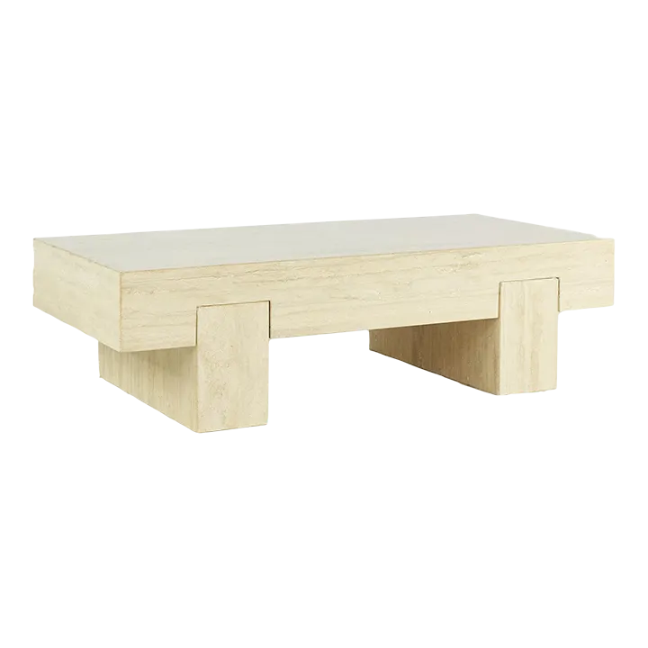 Mid Century Italian Travertine Coffee Table Chairish