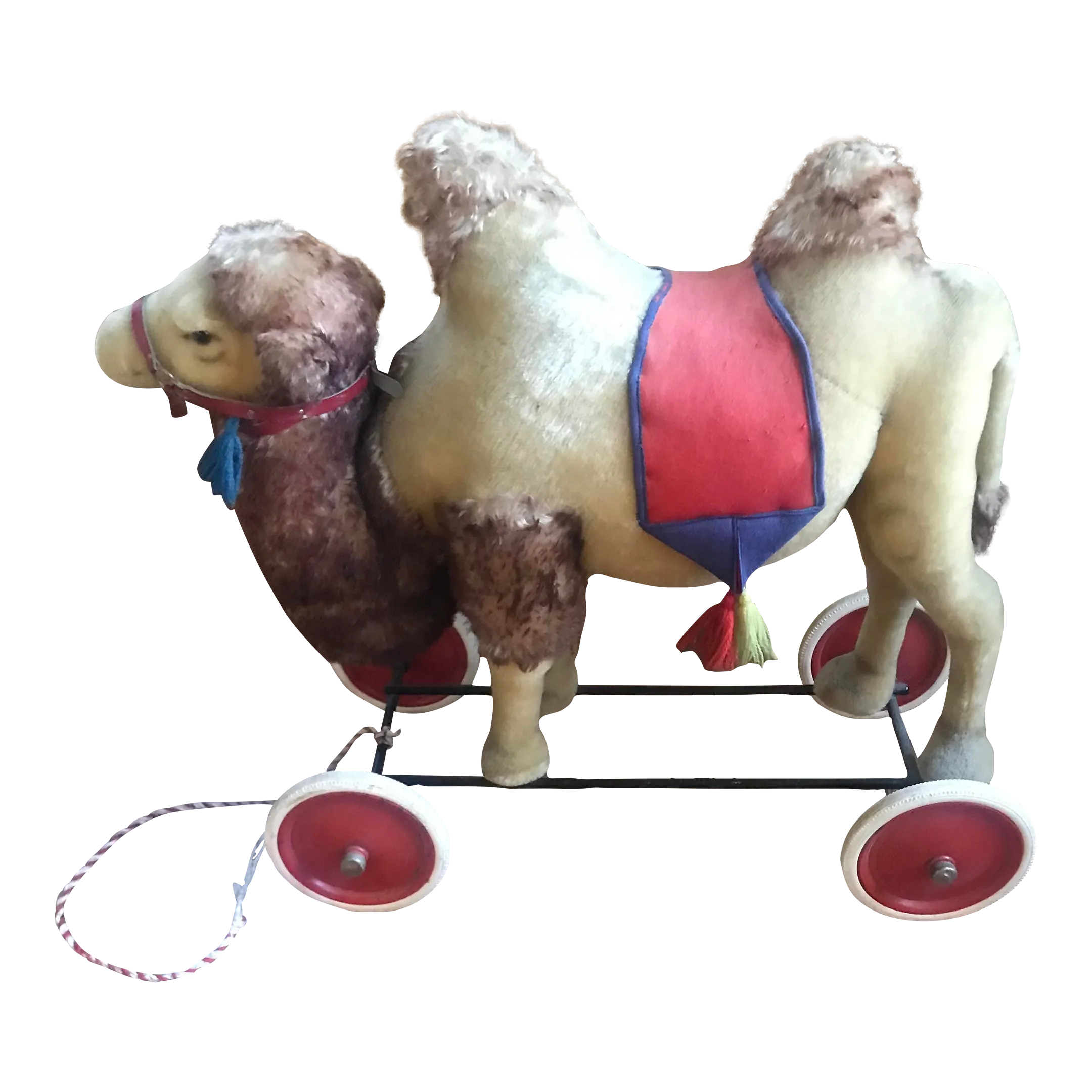 Early 20th Century Steiff Mohair Ride on Camel With Wheels