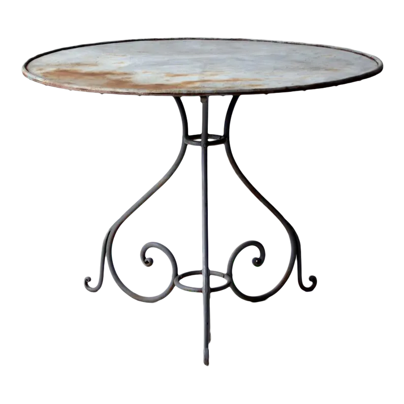Antique Metal Garden Table Chairish