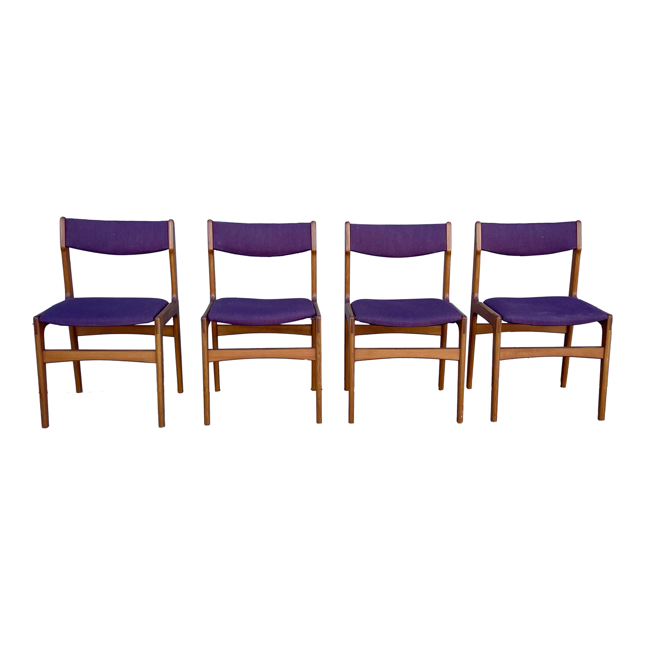 1960s Danish Modern Teak Dining Chairs Set of 4 Chairish