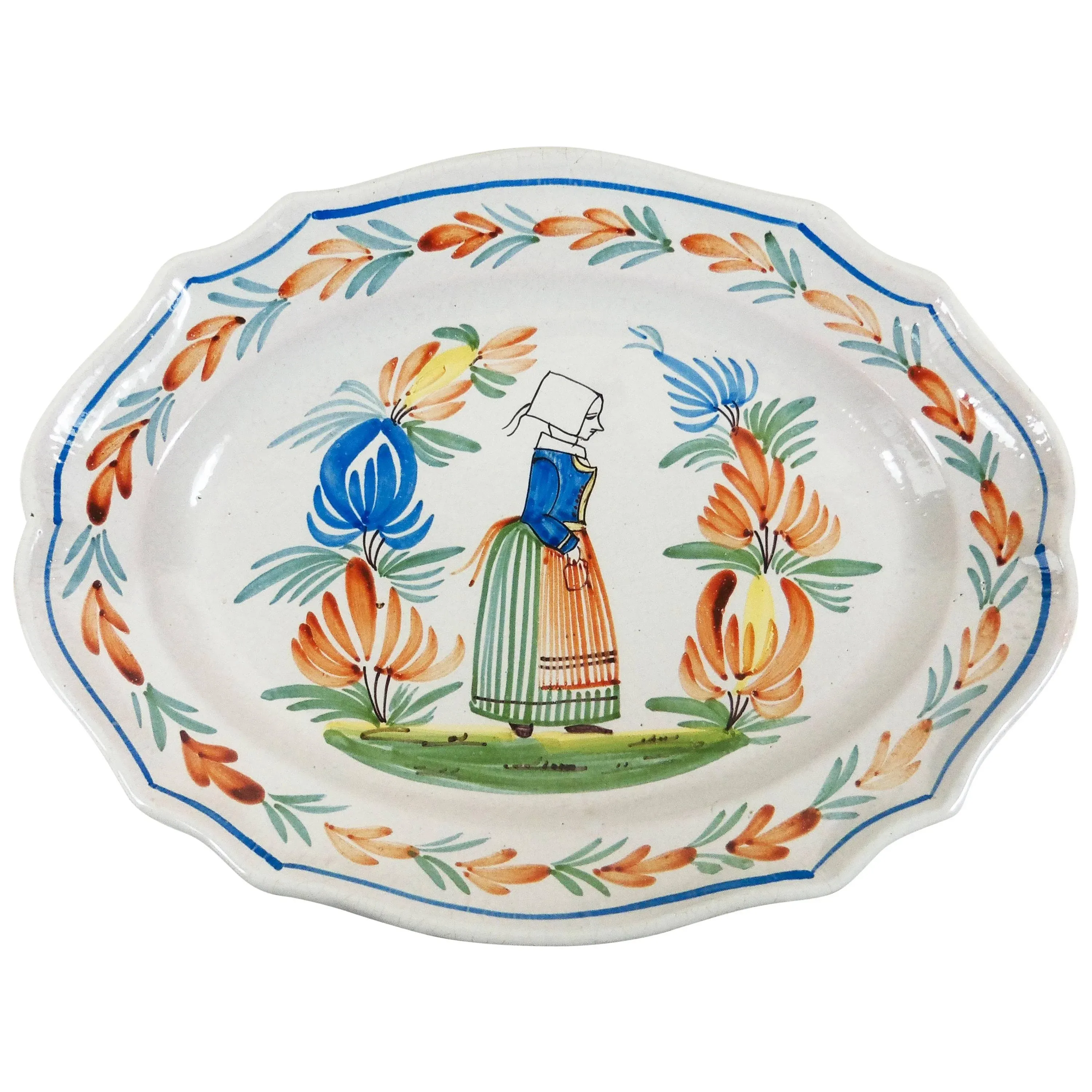 Henriot QuimperとSarregueminesのアンティーク食器 Vintage Henriot