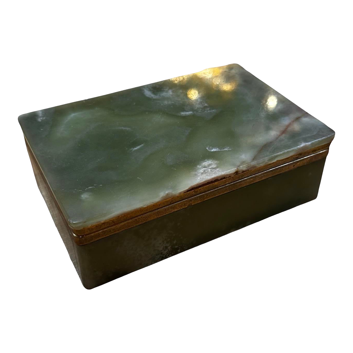 Vintage Italian Marble and Brass Decorative Box 1970s Chairish