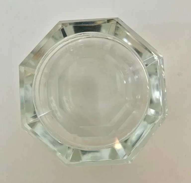 Octagonal Crystal Bowl with Lid