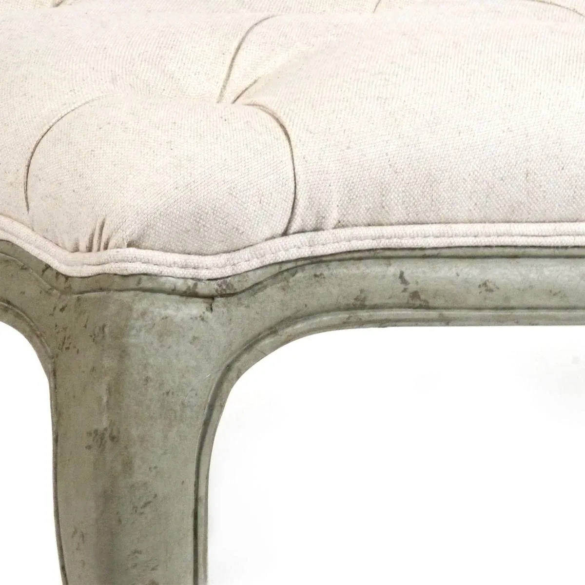Hollow Maison Tufted Ottoman in Off-white