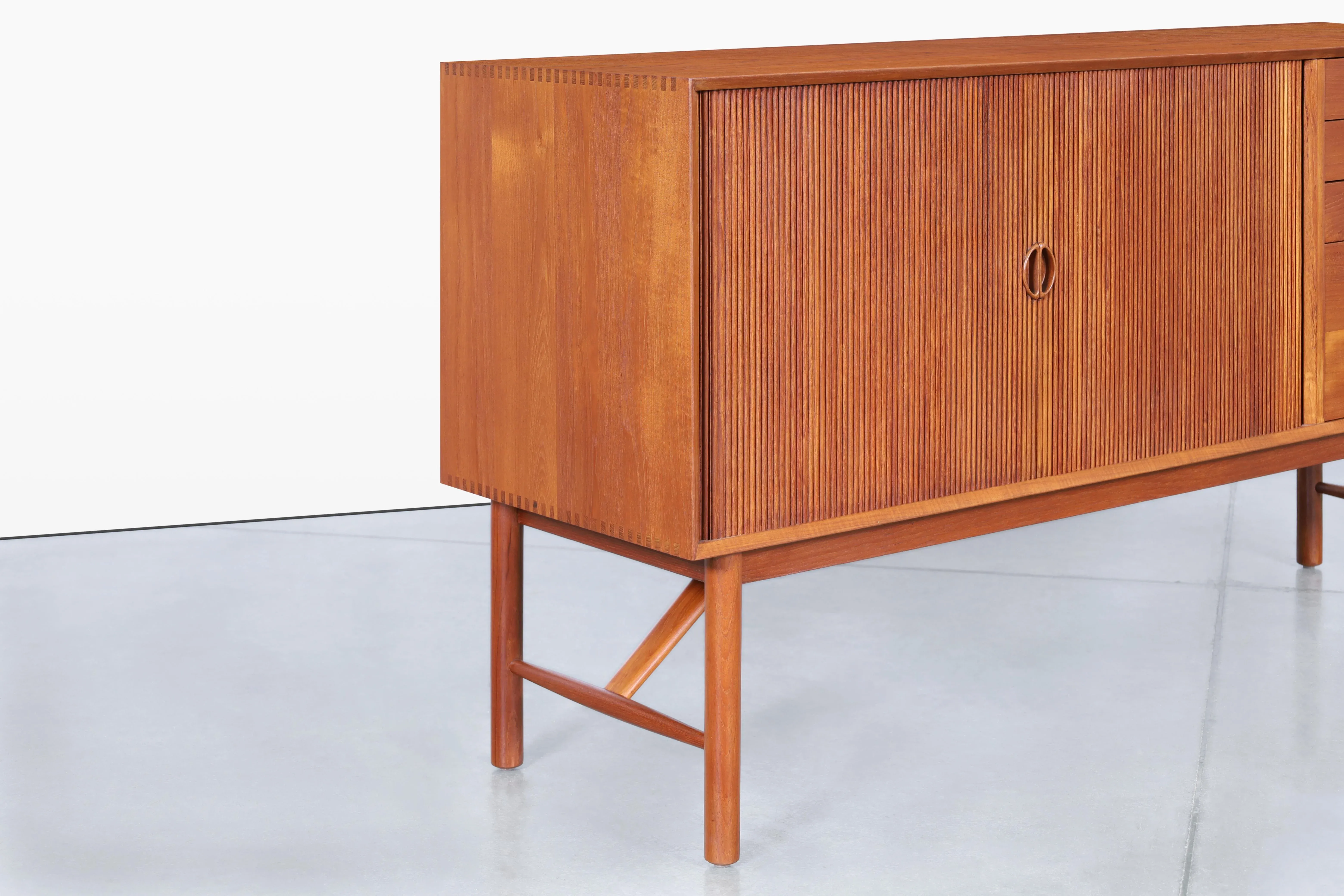 1960s Danish Teak Tambour Door Credenza by Peter Hvidt and Orla