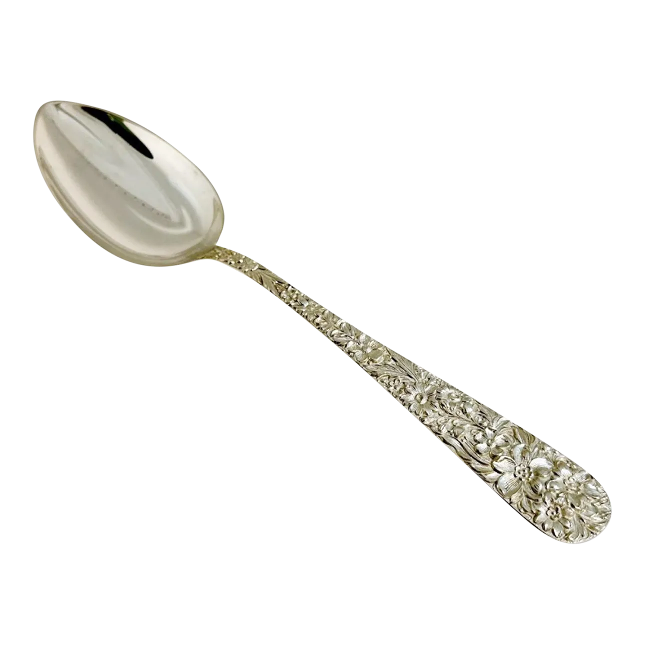 Antique Repousse Table/Serving Spoon Marked Kirk Son Inc