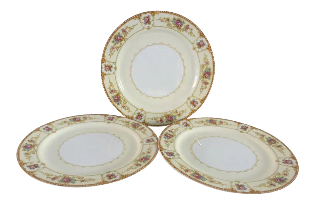 Vintage Floral Dinner Plates Set of 3 Chairish