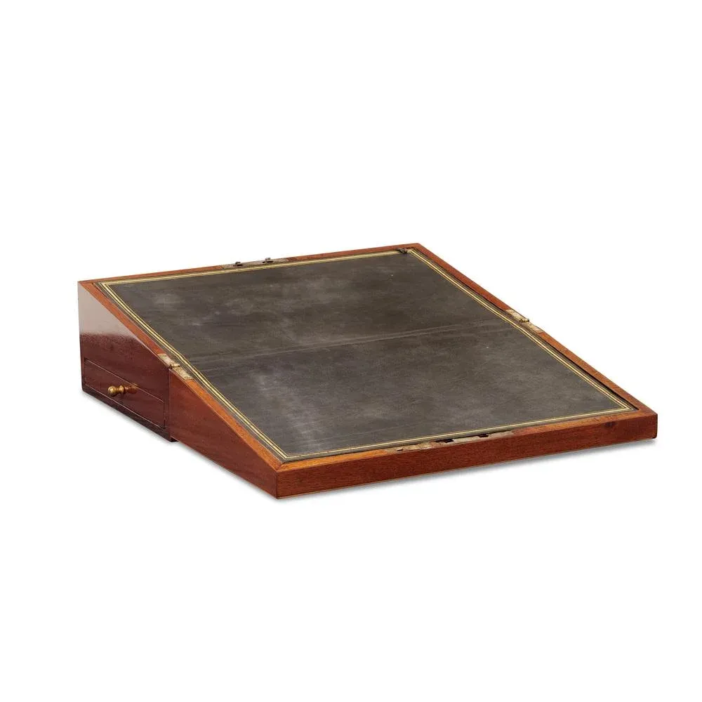 Mahogany Writing Box with Leather Pad, England, 1830s