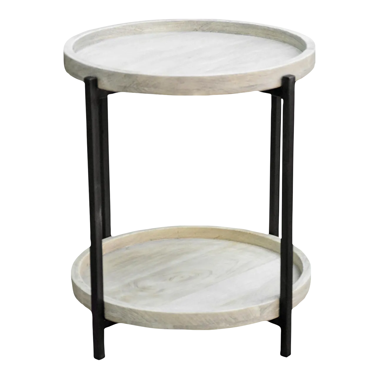 Zuri Wood & Iron Side Table Chairish