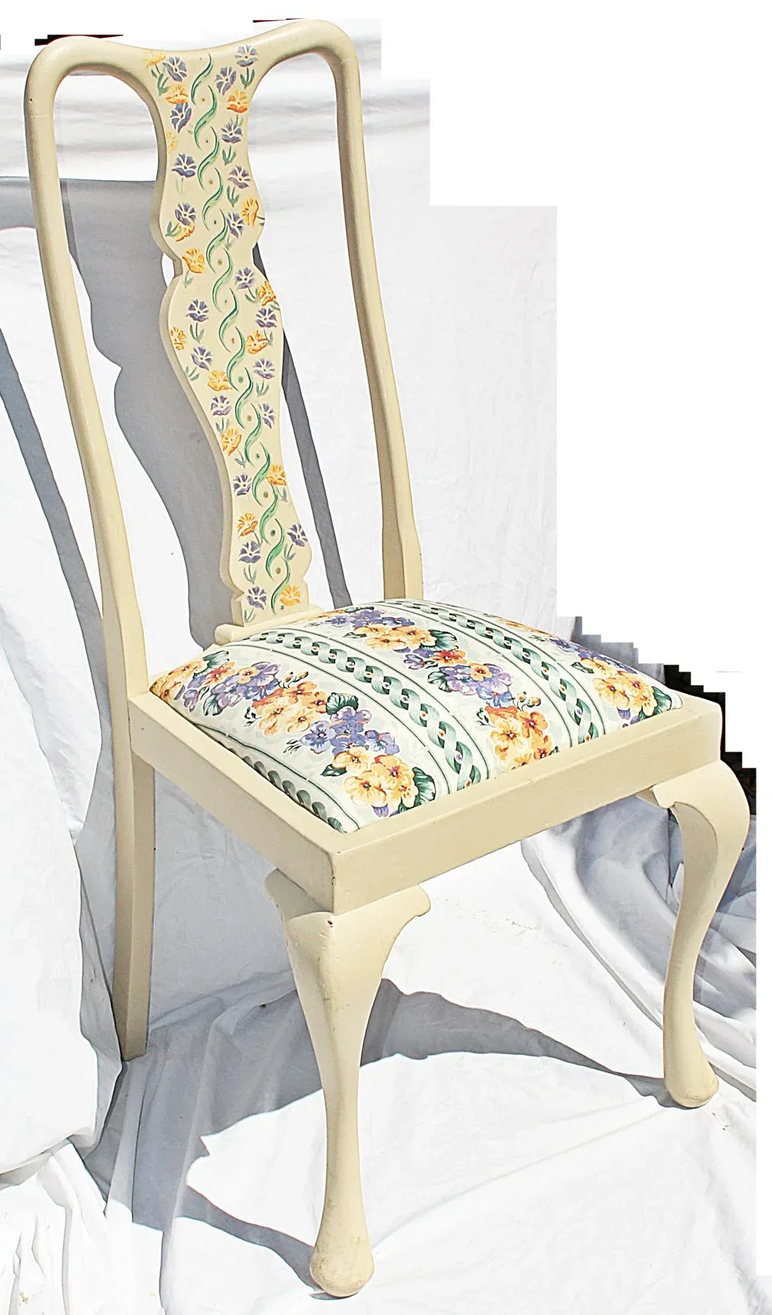 Painted Queen Anne Chair | Chairish, image size:1100x1874