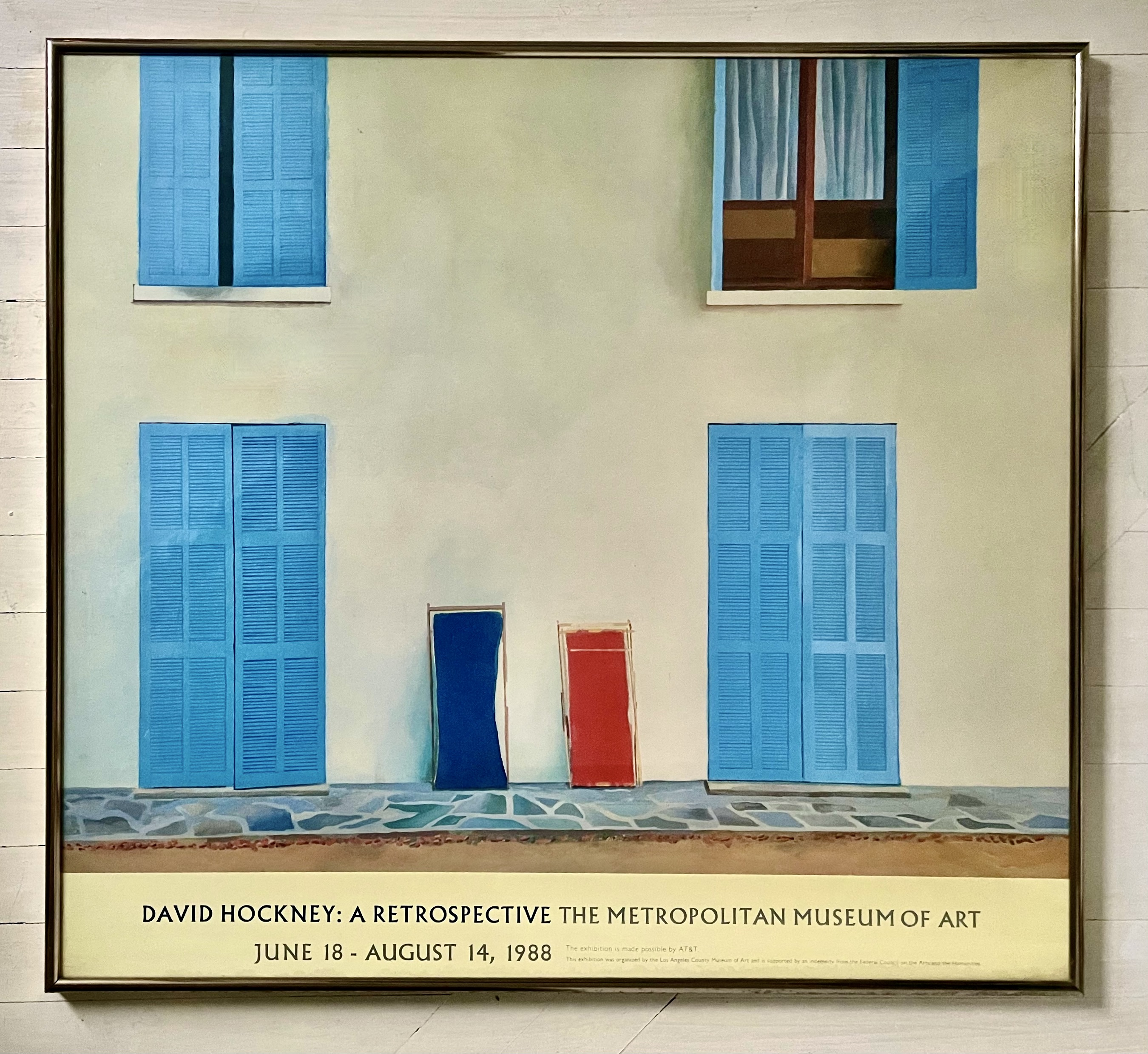 レア　David Hockney ポスター David Hockney: A Retrospective Metropolitan Museum of Art