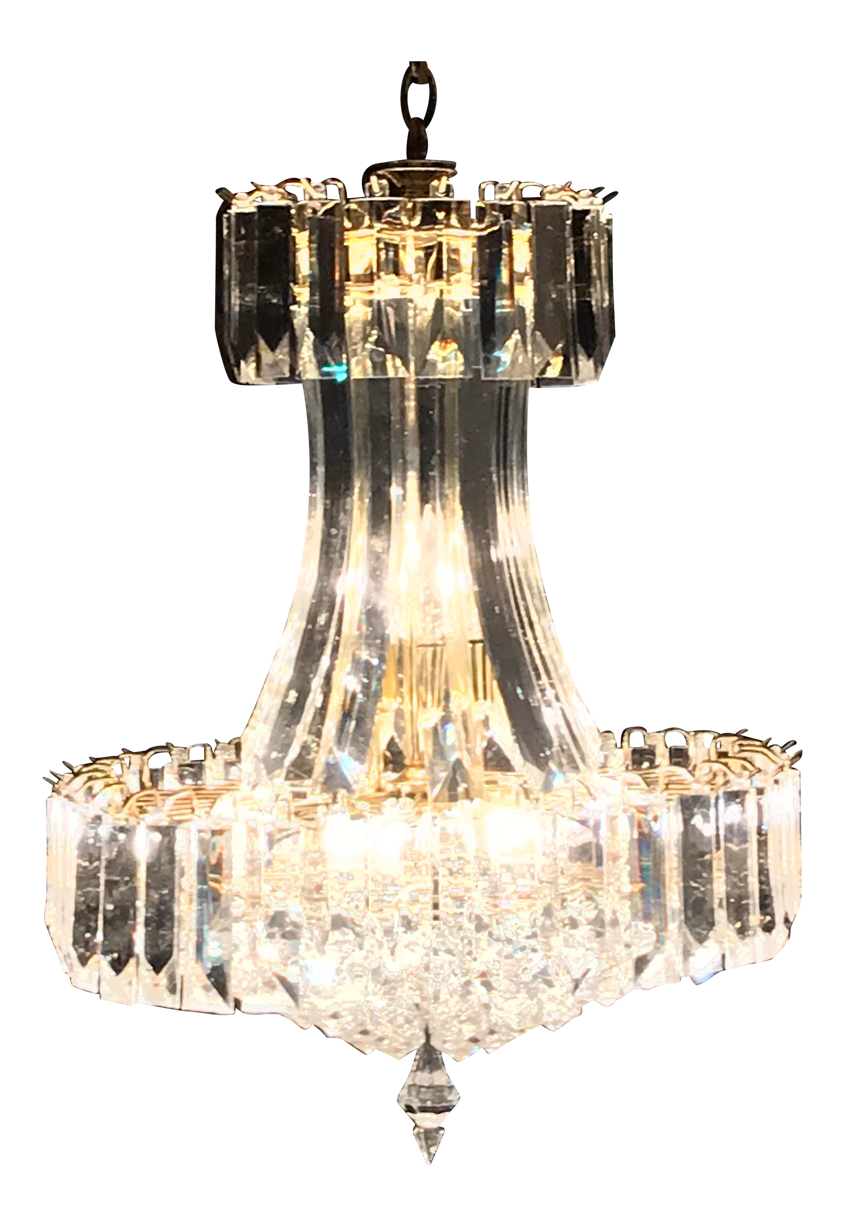 mid century lucite chandelier