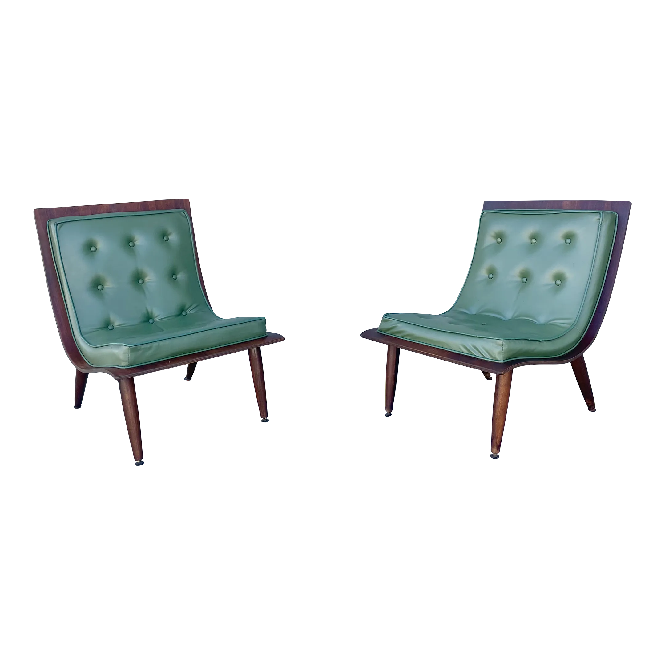Vintage Scoop Lounge Chairs by Carter Brothers a Pair Chairish