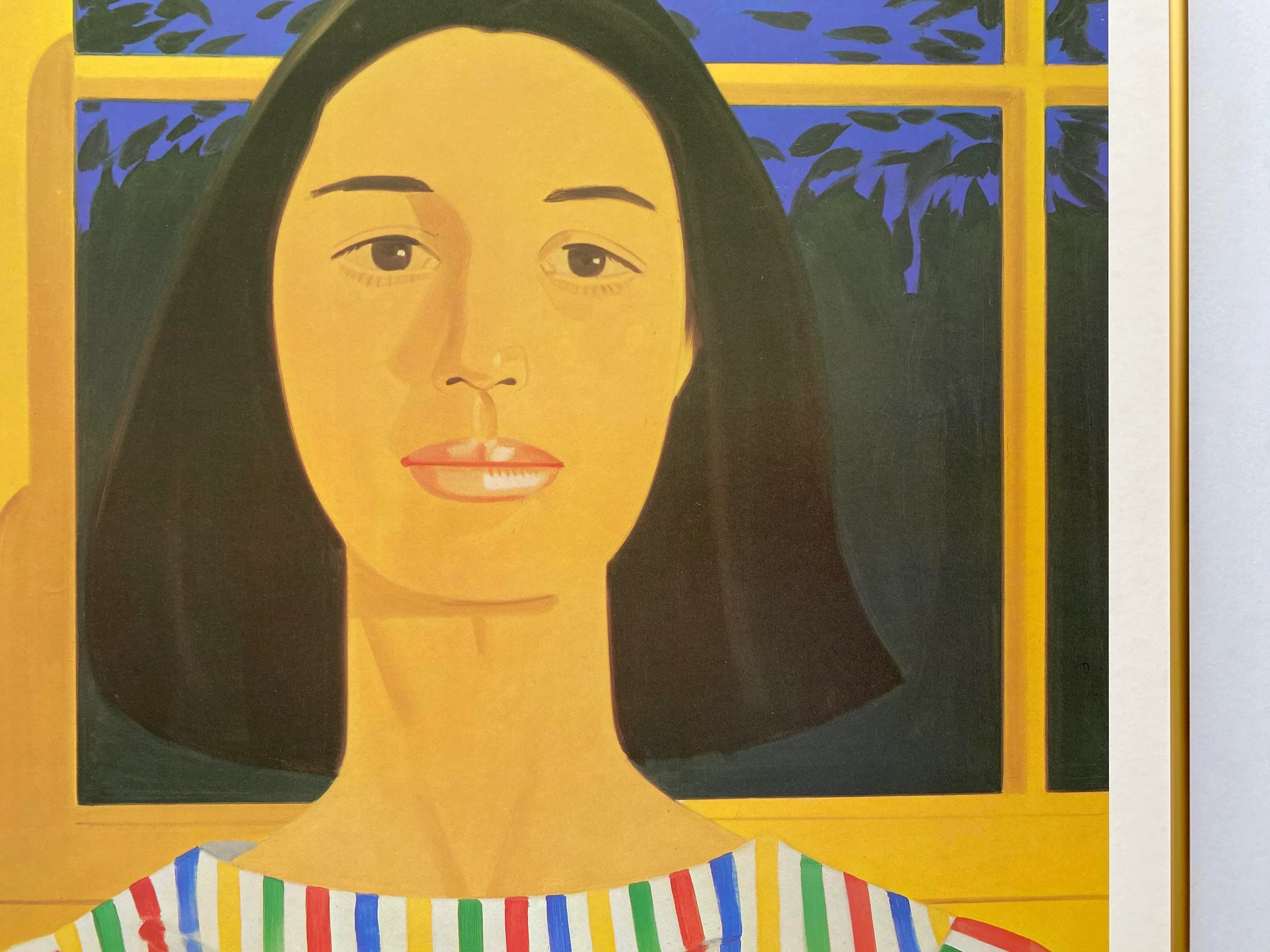 Alex Katz Vintage 1980 Pop Art Lithograph Print Framed