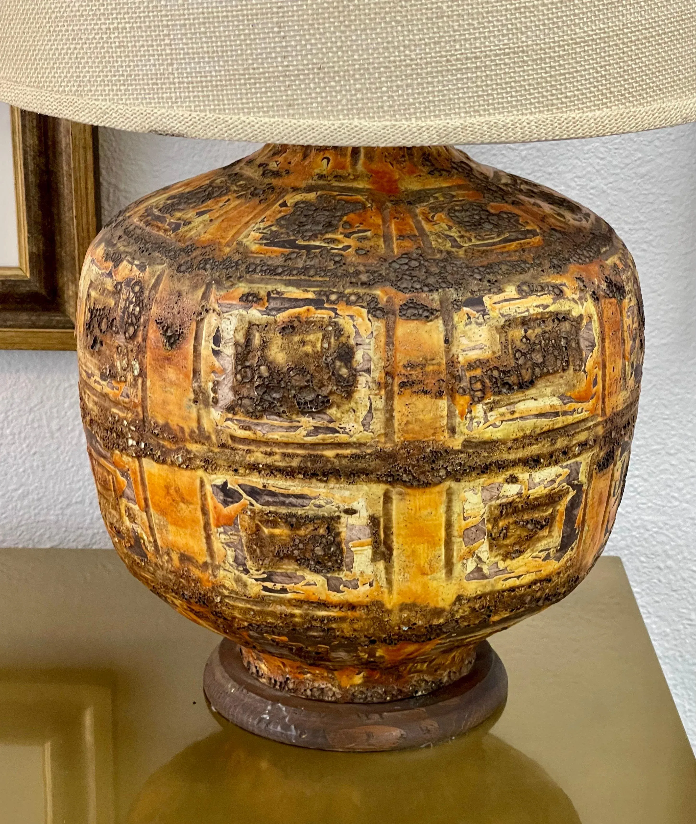 1960s Ceramic Volcanic Lava Lamp, image size:2900x3432