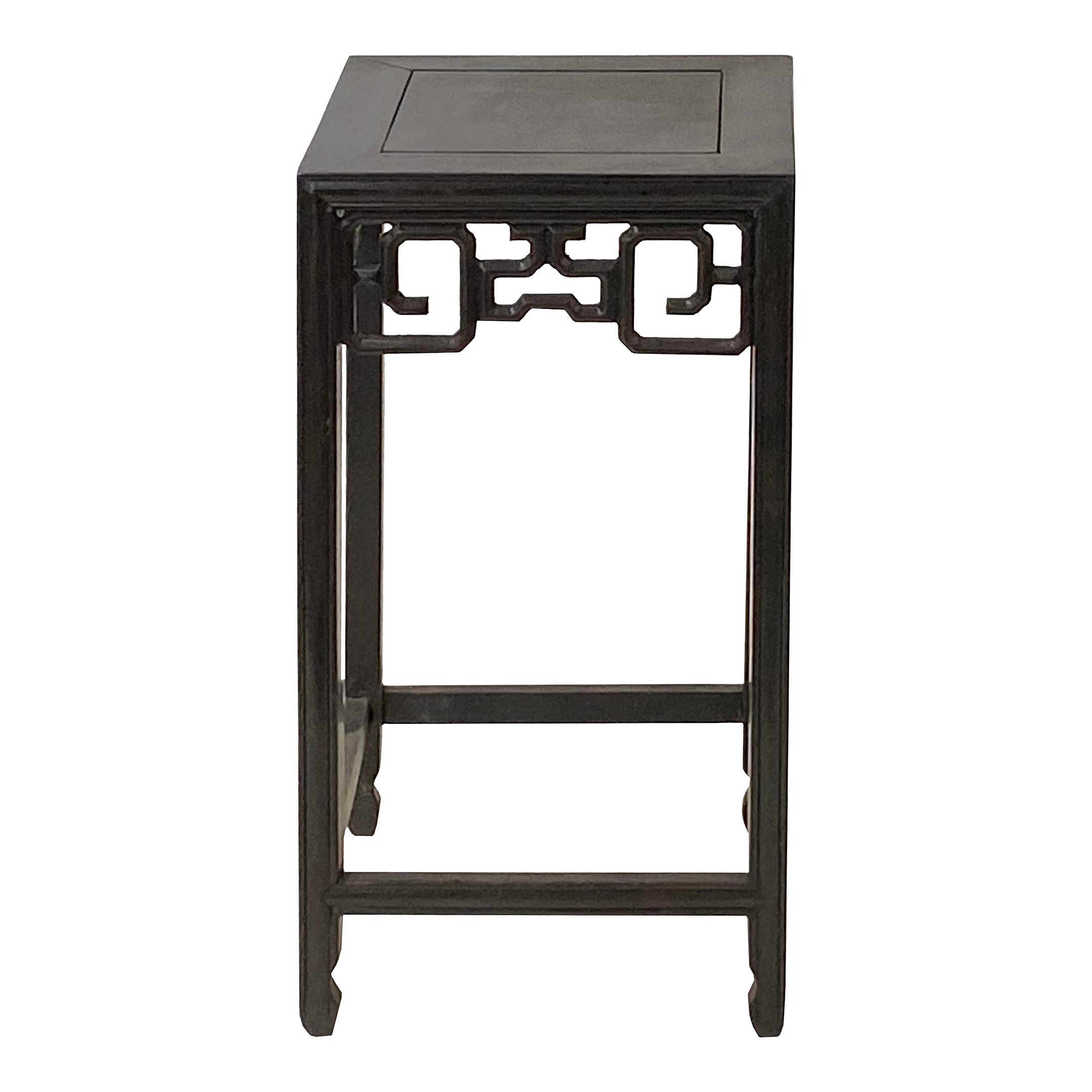 4.75" Chinese Brown Wood Square Tall Table Top Stand Display Easel