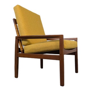 1960s Mid Century Teak and Cane '519' Lounge Chair by Hans Olsen