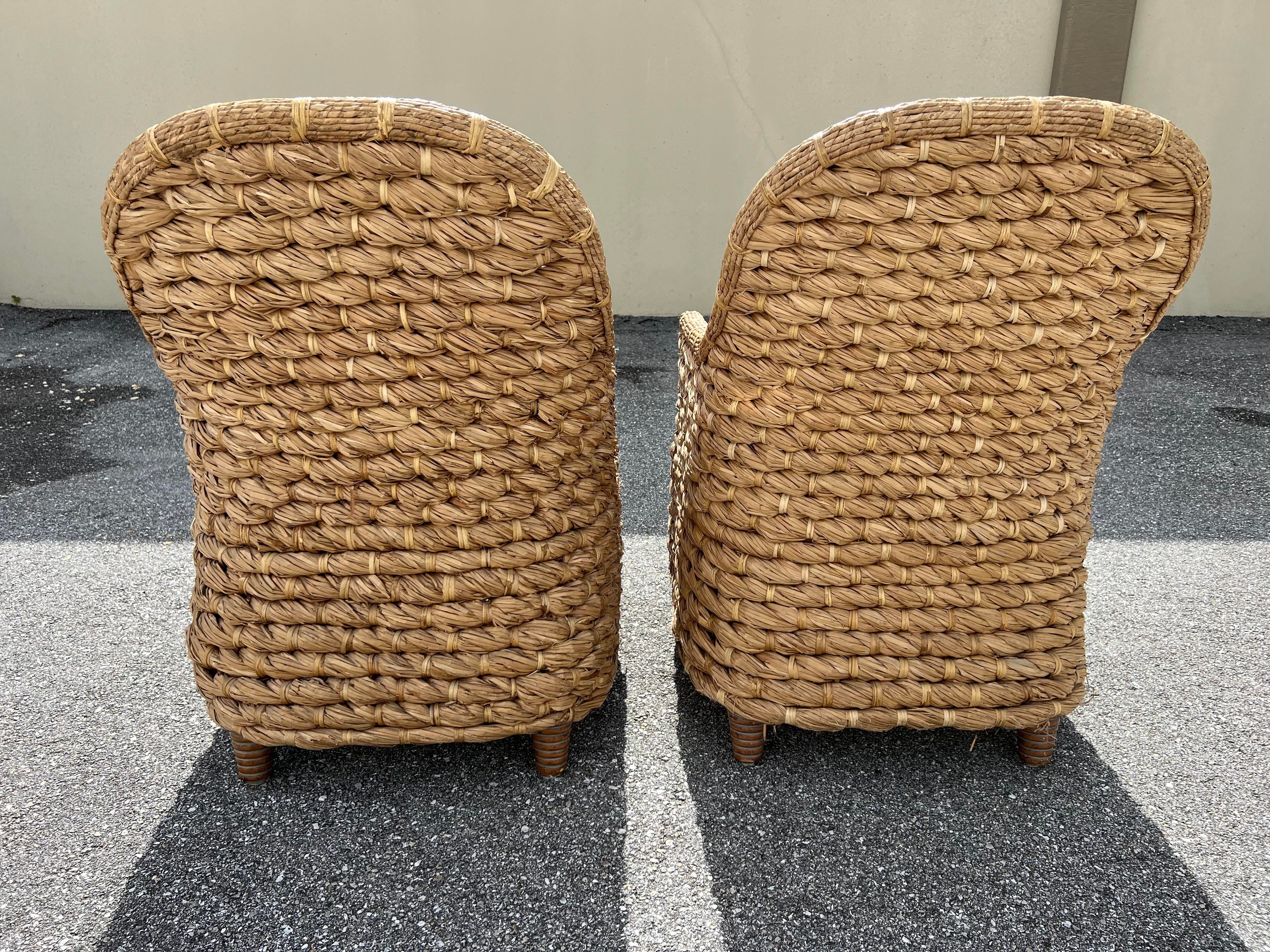 Ralph Lauren Style Joshua Tree Woven Dining Chair | Chairish
