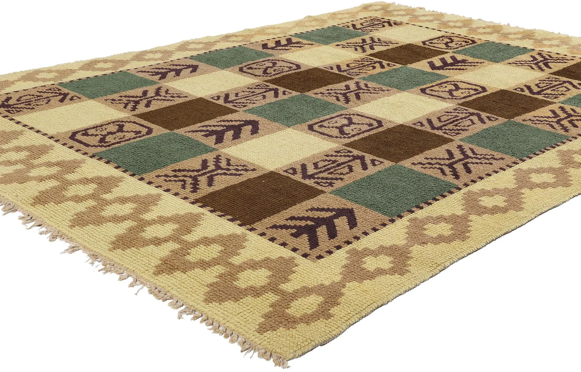 1930's Swedish Scandinavian Flossa Rug - 05'09 X 07'11 | Chairish