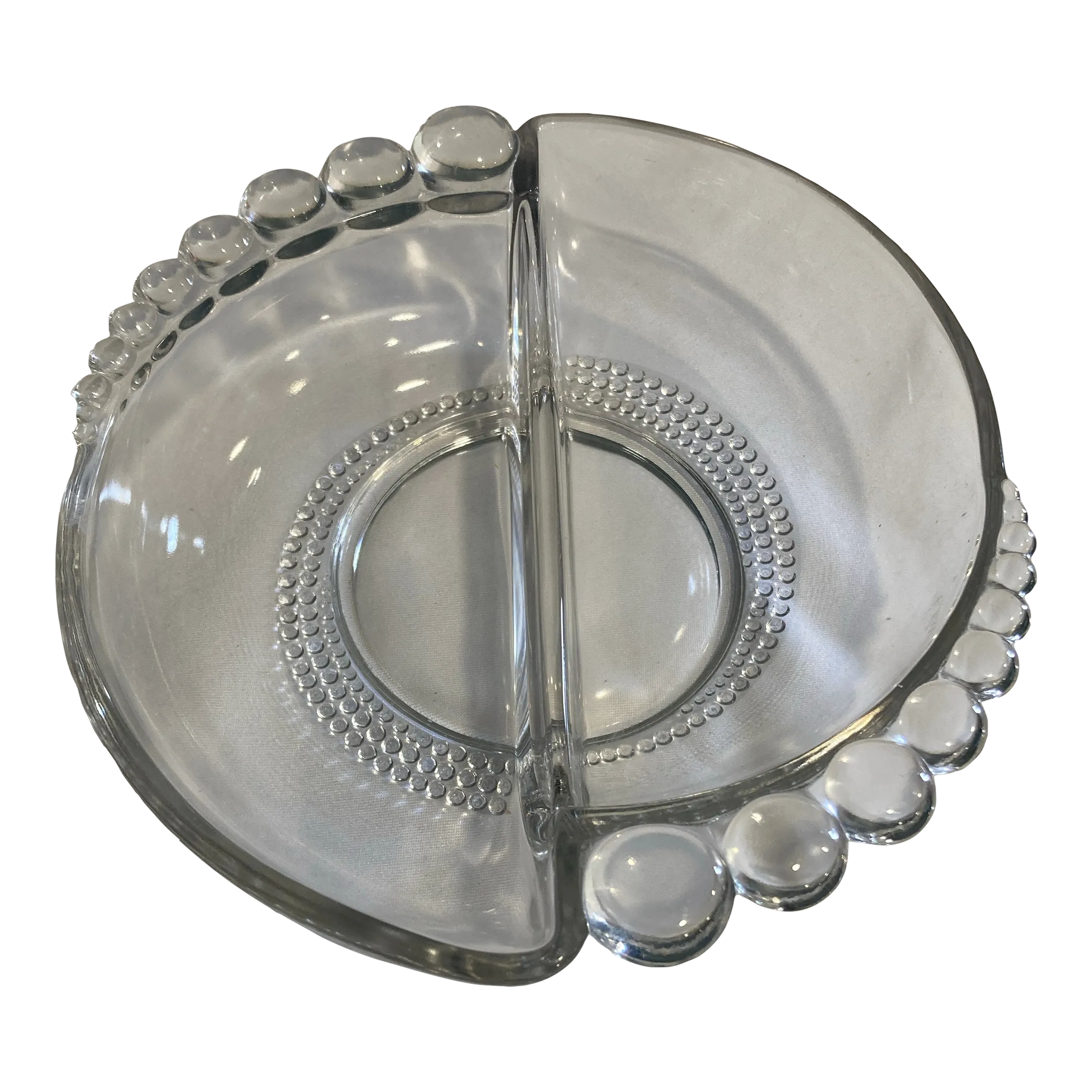 Vintage Duncan & Miller Teardrop Divided Dish