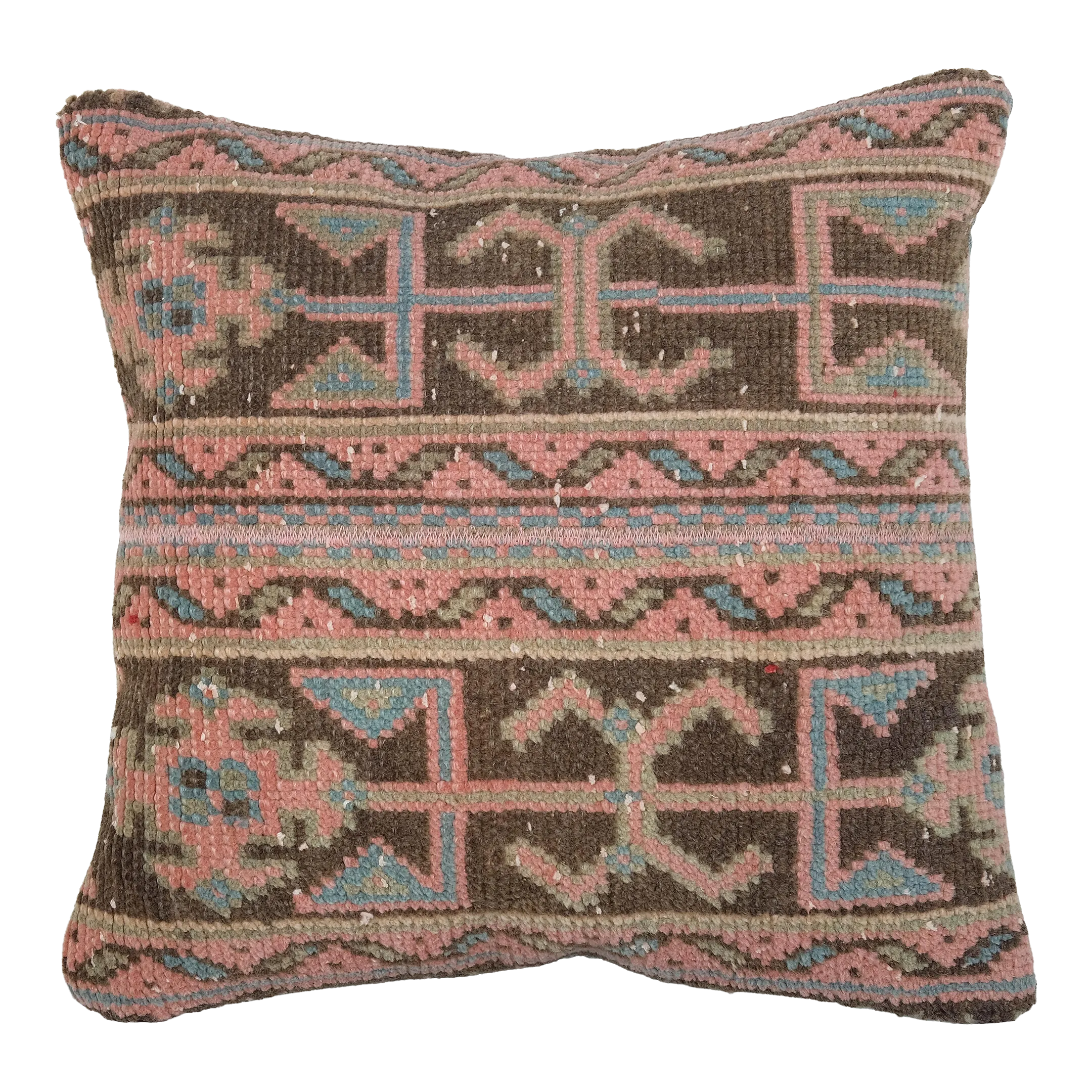 Pillow Case Fashioned From a Vintage Turkish Wool Cover