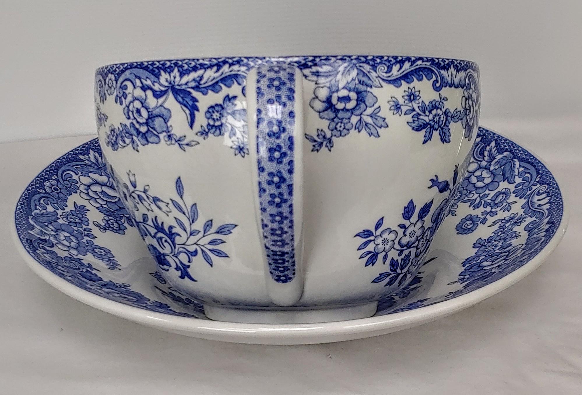 Vintage the Spode Blue Room Collection British Flowers Jumbo Cup 
