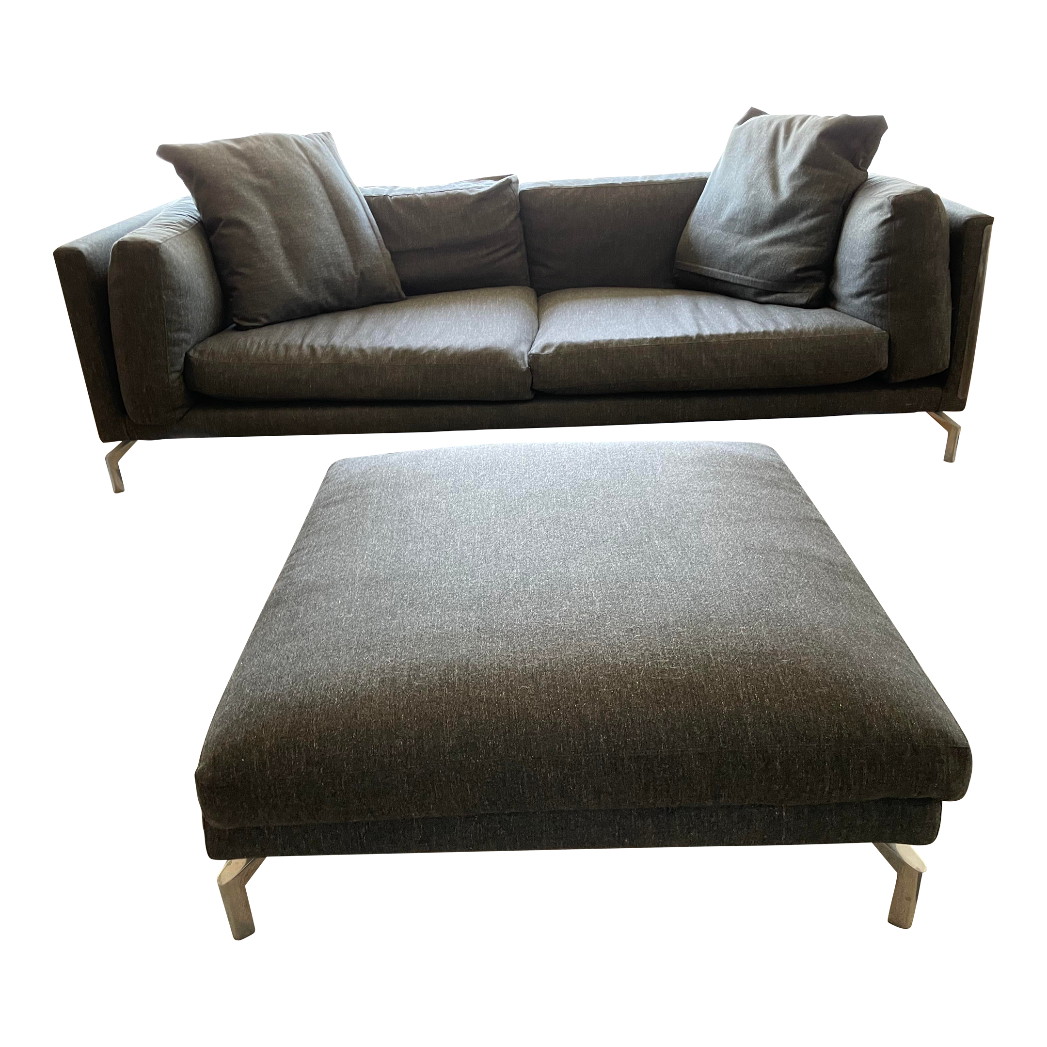 Design Within Reach Italian Como Sofa With Ottoman - Set of 2 | Chairish