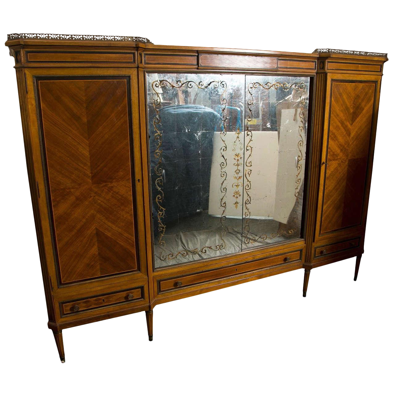 French Directoire Style Wardrobe or Armoire by Jansen Chairish