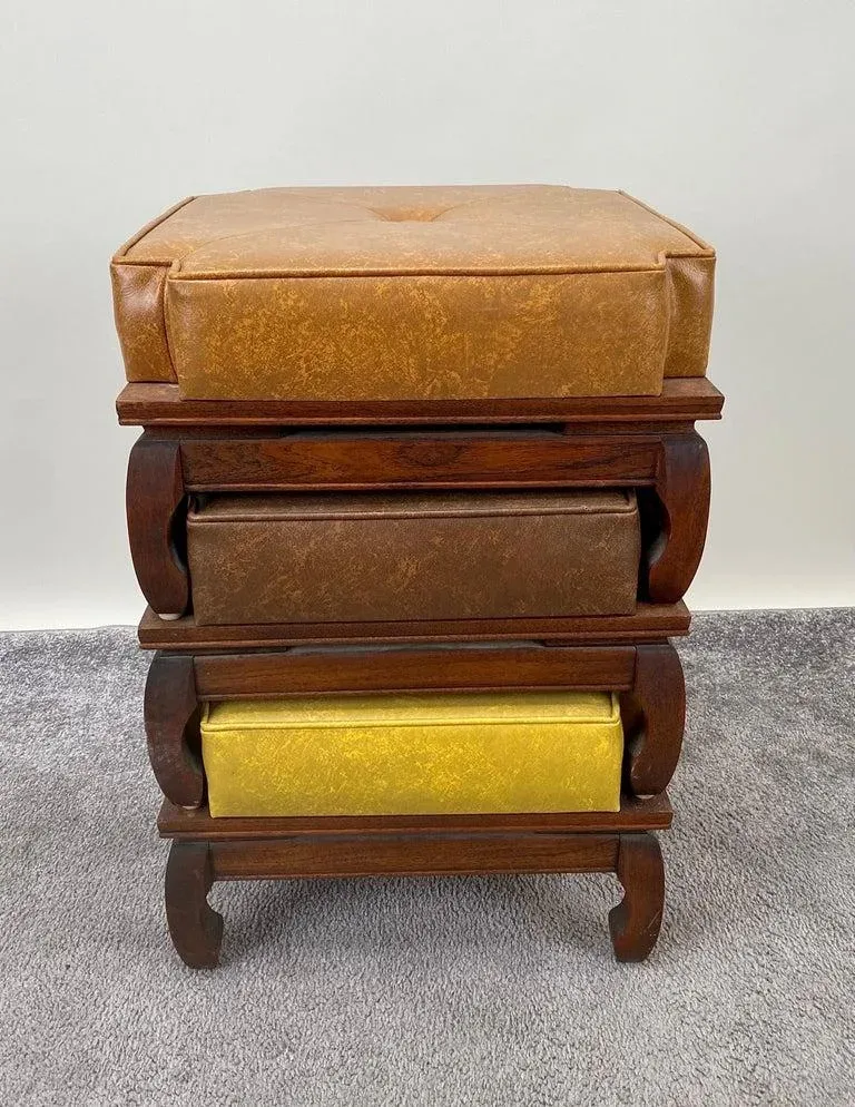 スツール Antique stool Antique Wood Shoe Sizing Shine Salesman Stool | Chairish