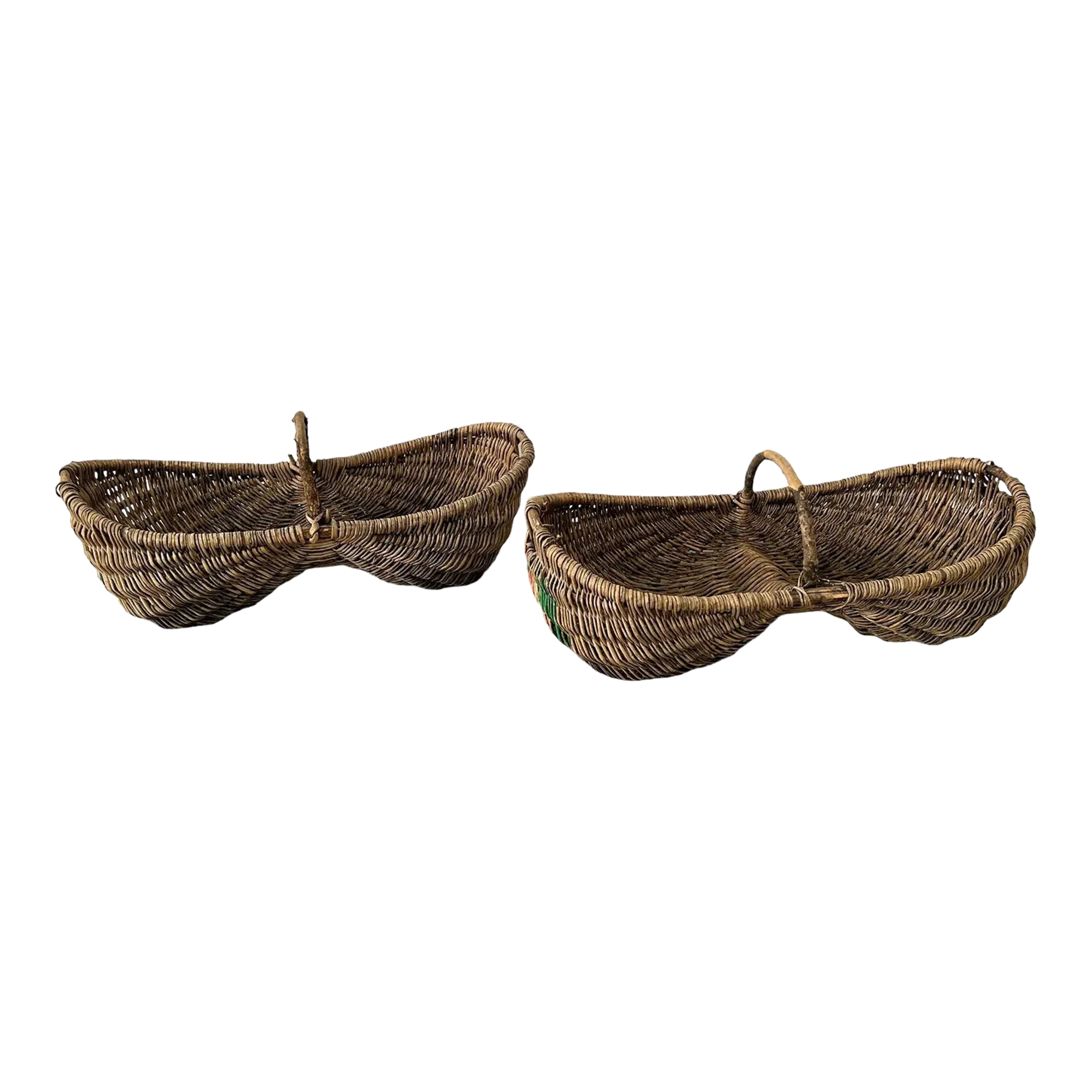 A Pair of 1950s French Grape Gathering Baskets | Chairish