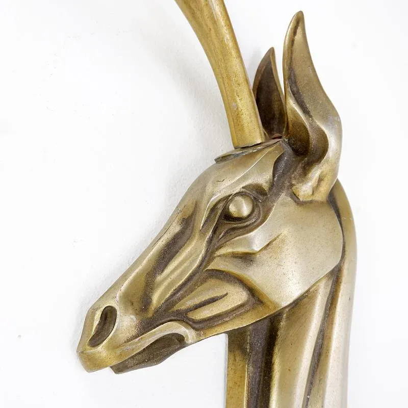 Modernist Anodized Aluminum Gazelle Wall Sculpture by Pendergast, 1960s